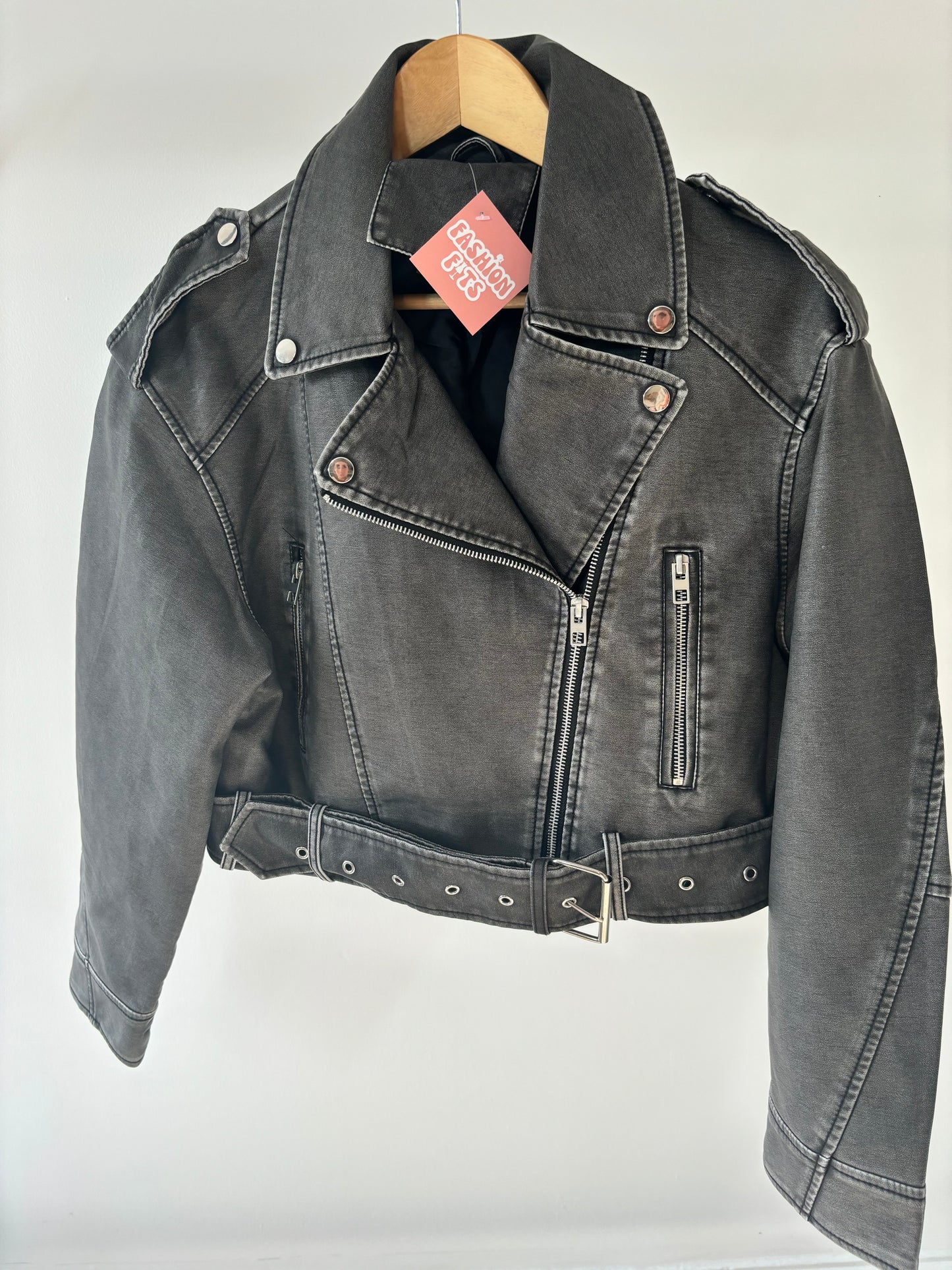 EDGE cropped biker jacket