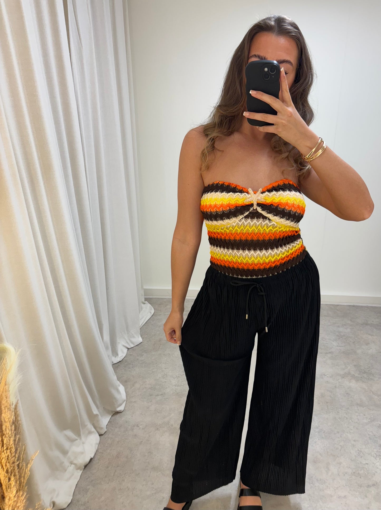 Pleated Summer Trousers in black (UK 6-20)