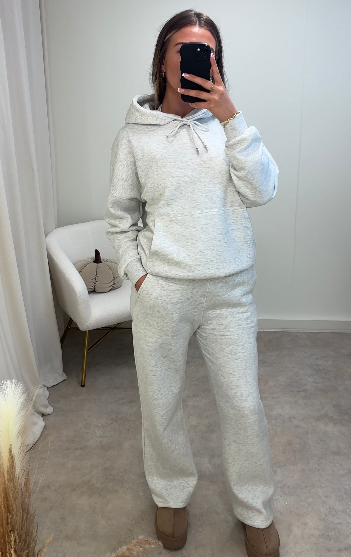 Hoodie Tracksuit Set Fleece Lined