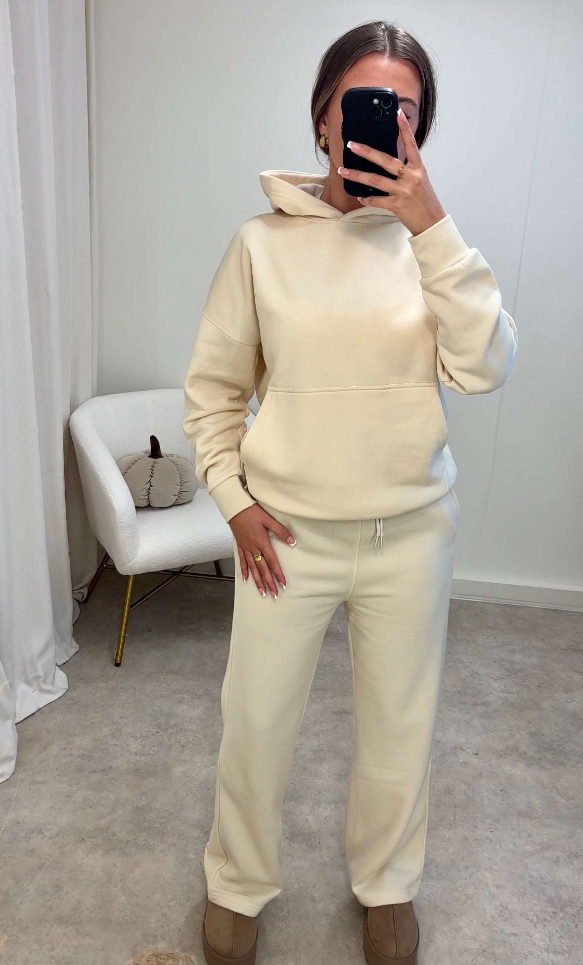 Hoodie Tracksuit Set Fleece Lined