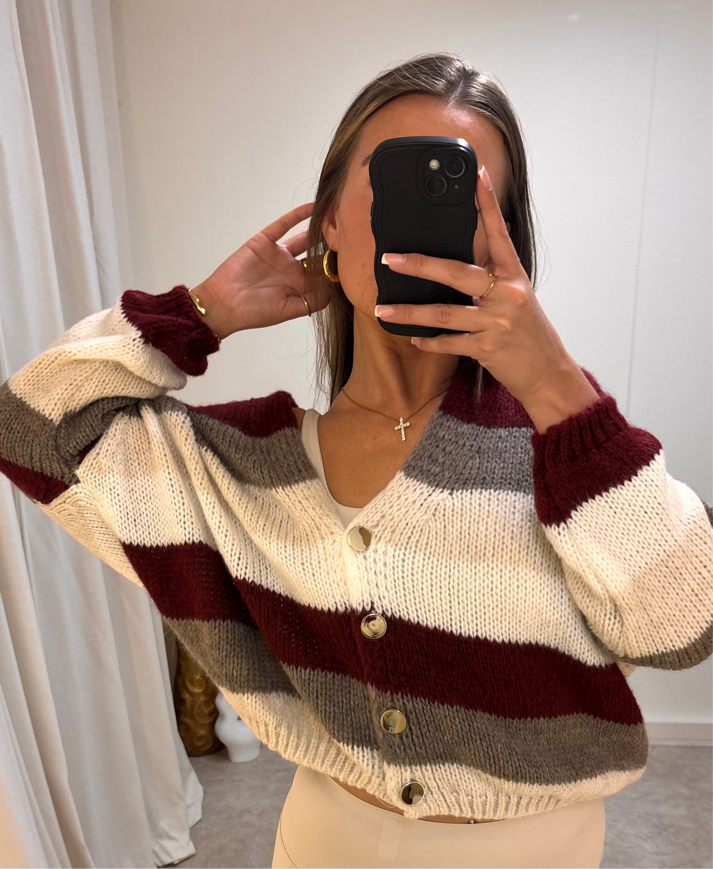 Striped Knit Cardigan