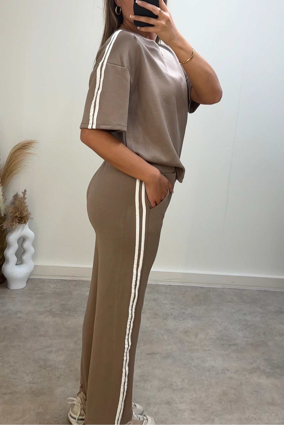 TWO STRIPE TRACK LOUNGEWEAR SET