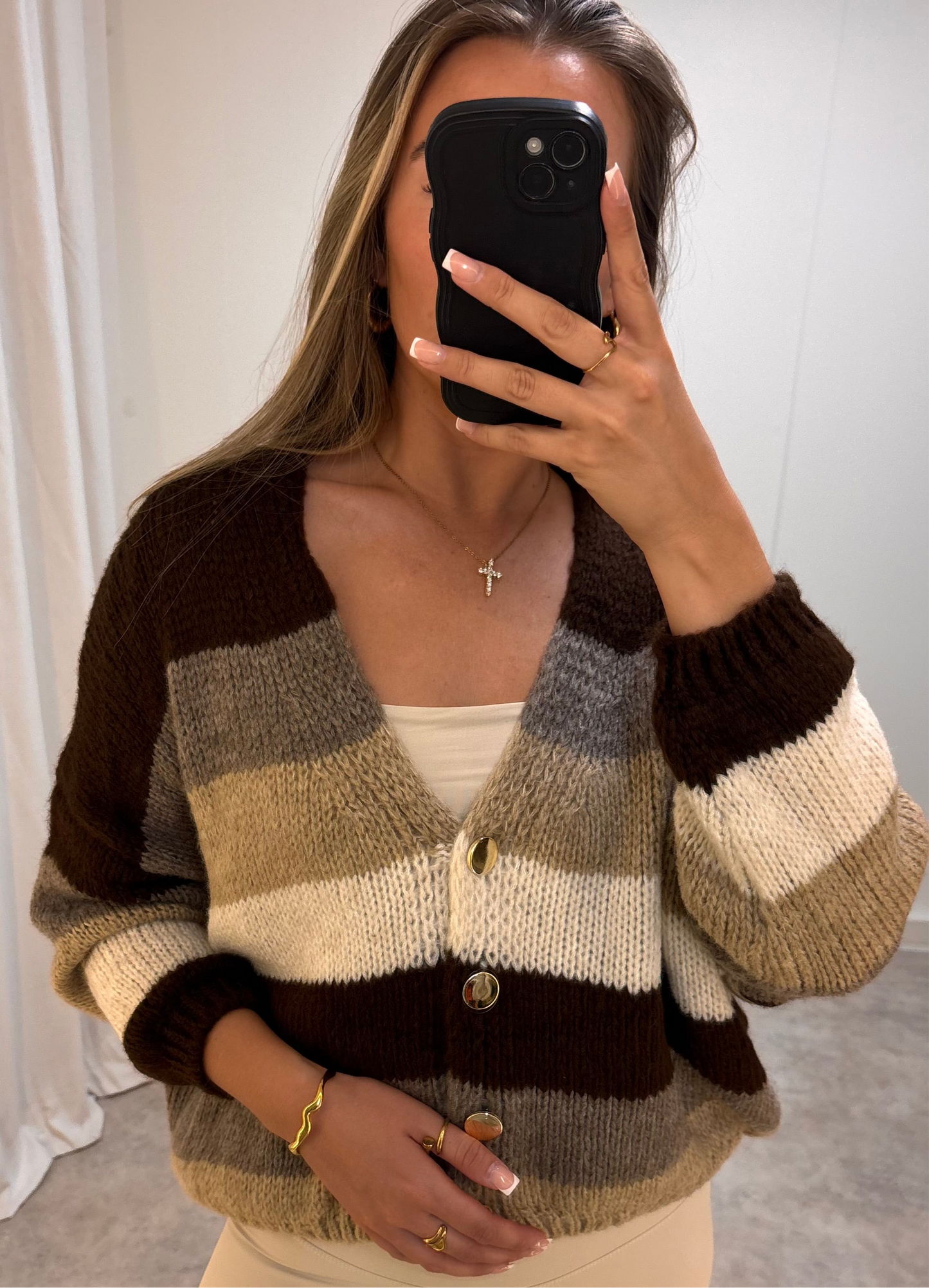 Striped Knit Cardigan