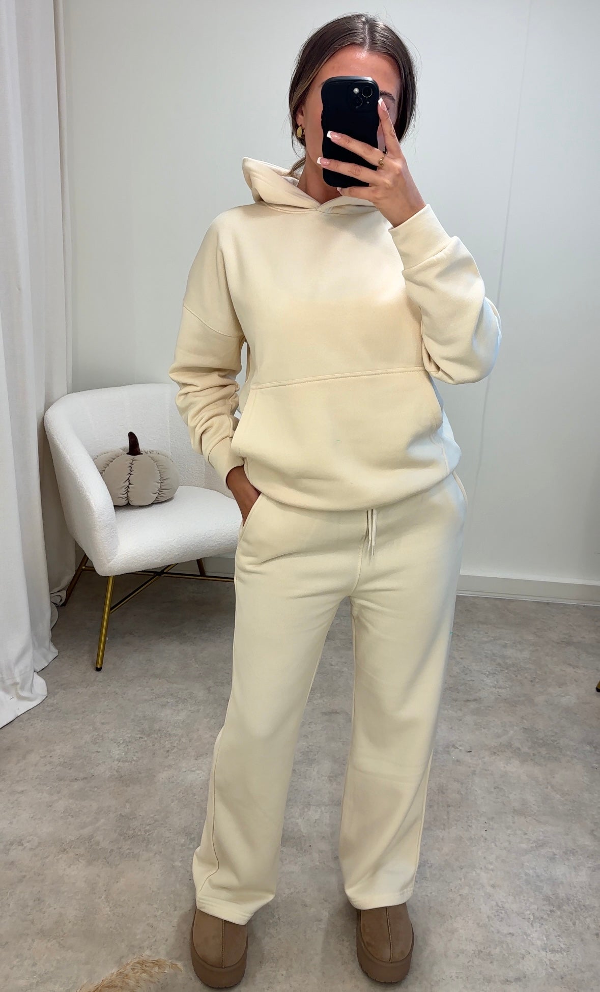 Hoodie Tracksuit Set Fleece Lined