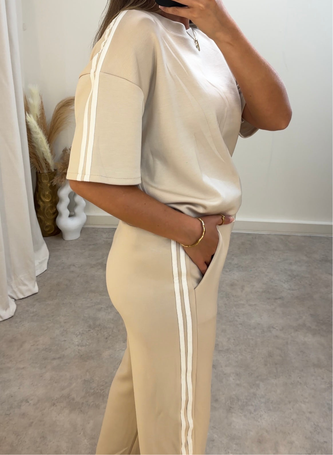 TWO STRIPE TRACK LOUNGEWEAR SET