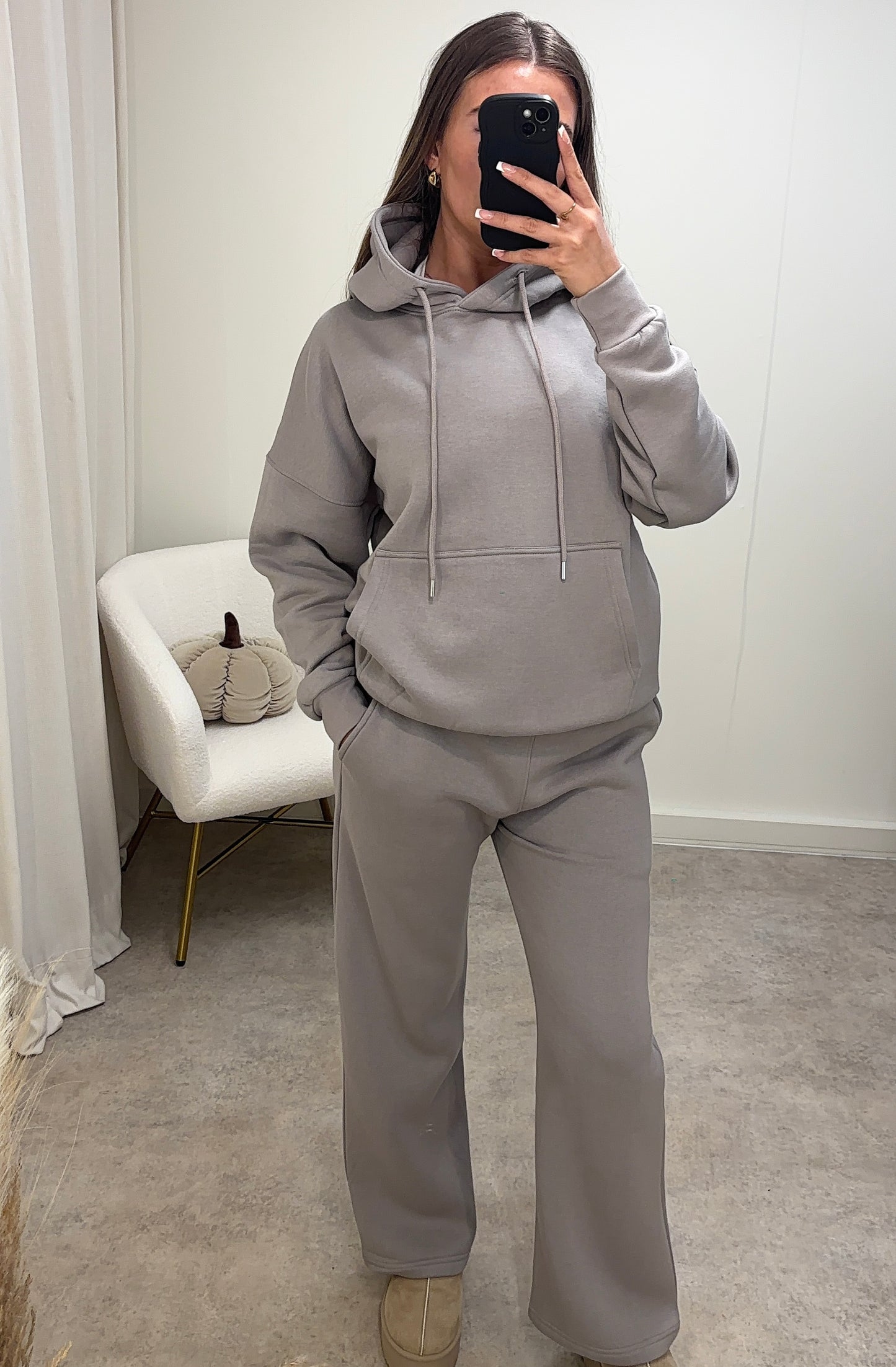 Hoodie Tracksuit Set Fleece Lined