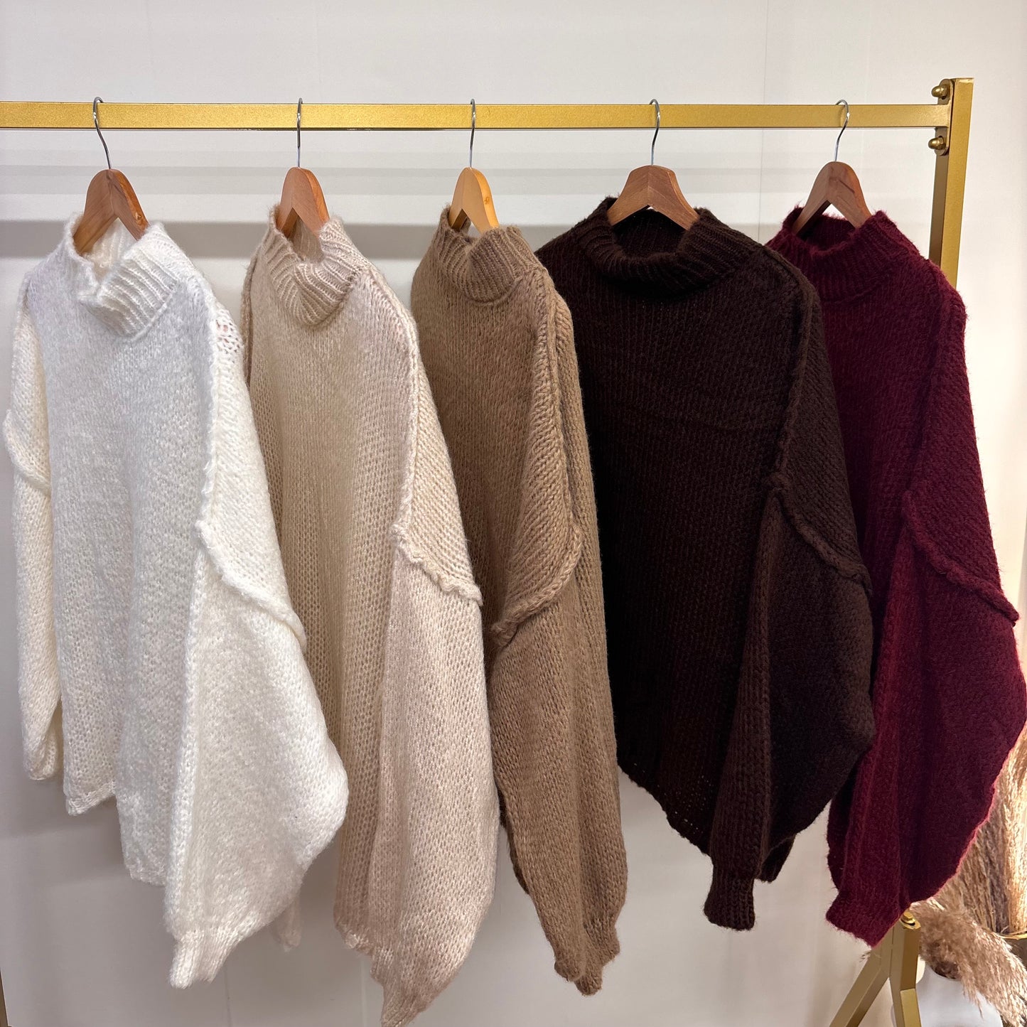 Oversized Soft Knit High Neck Jumper