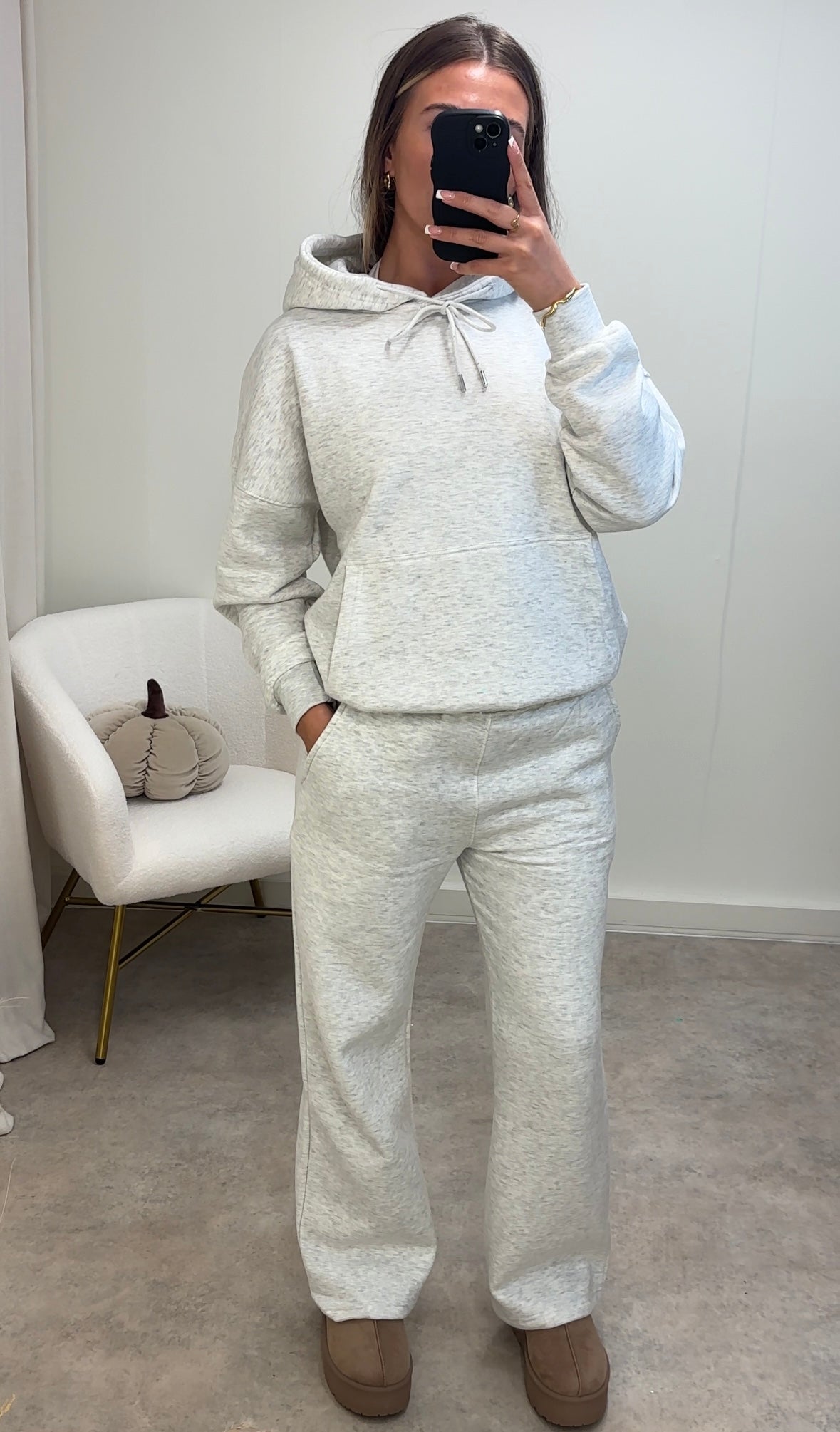 Hoodie Tracksuit Set Fleece Lined
