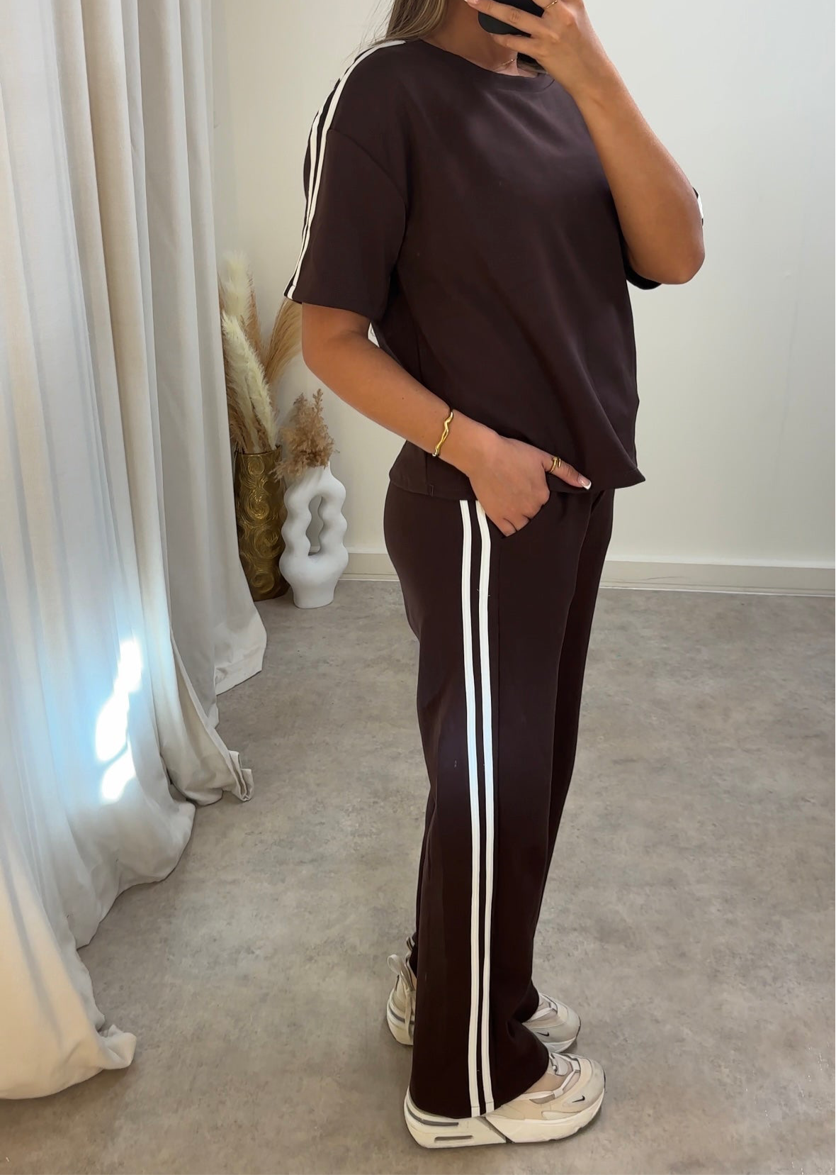 TWO STRIPE TRACK LOUNGEWEAR SET