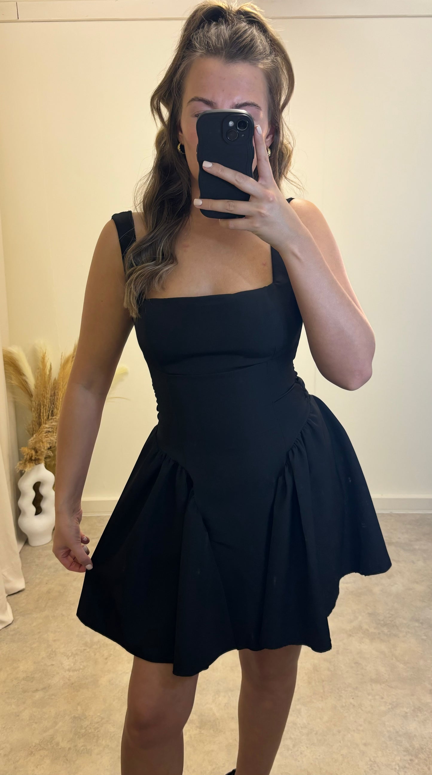 BOW backless skater dress
