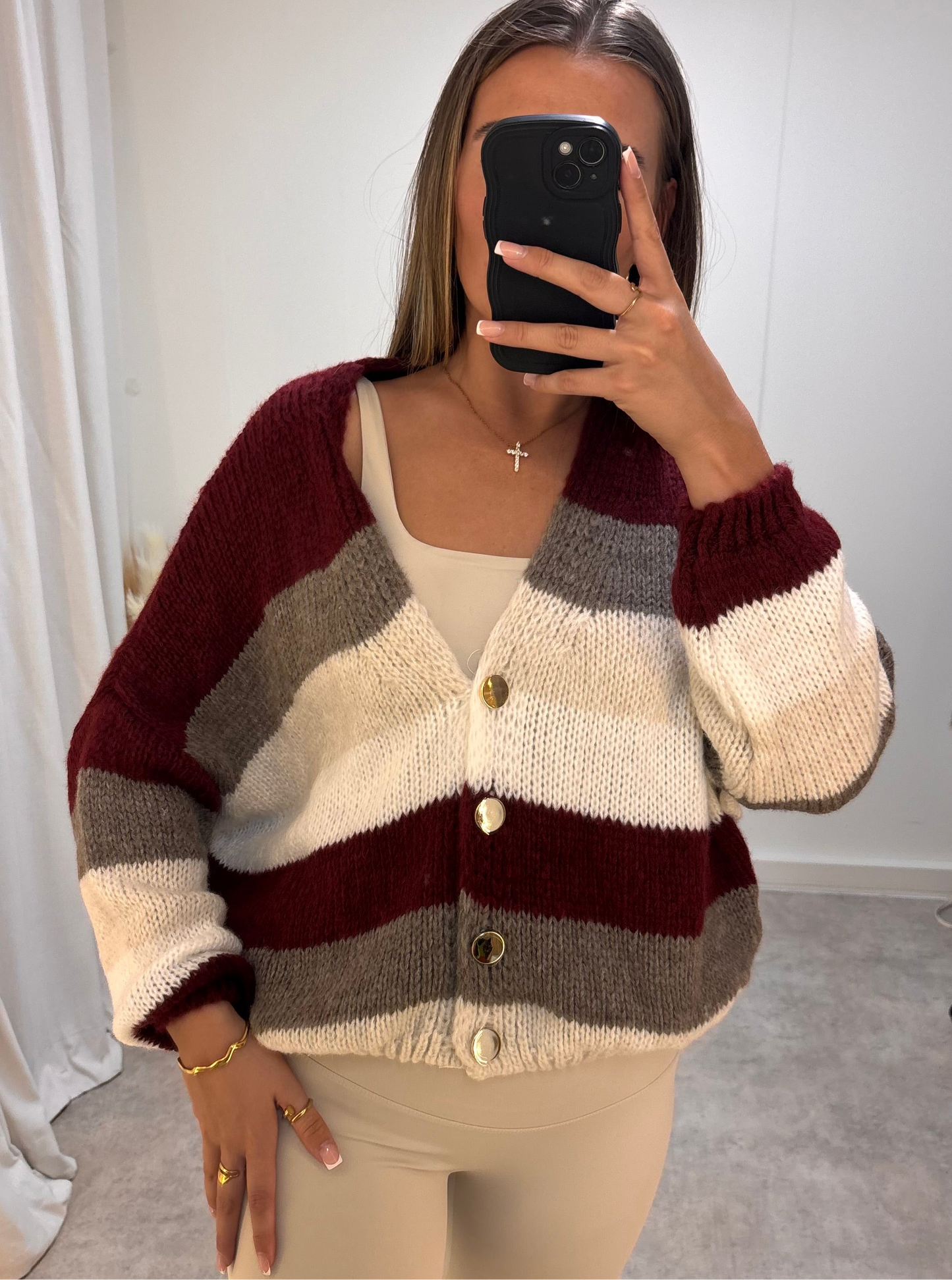 Striped Knit Cardigan