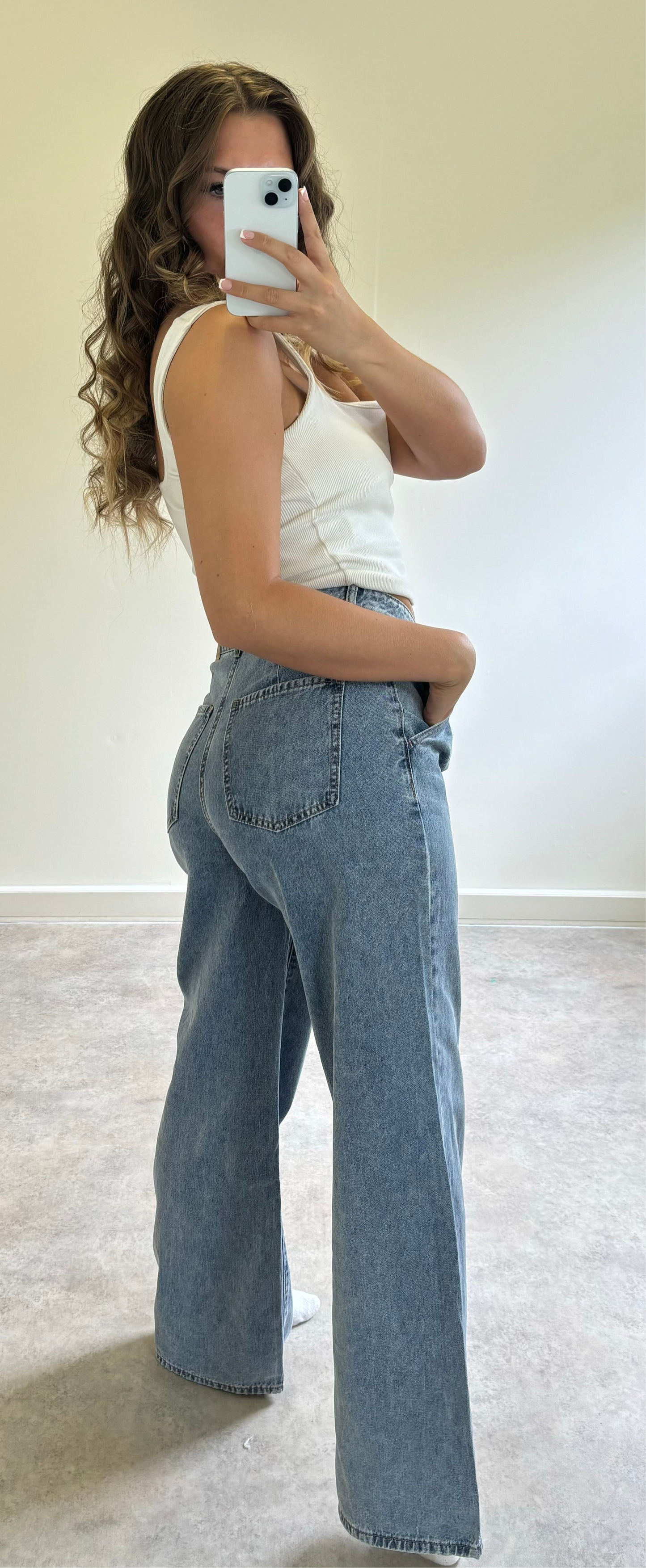 LAULIA straight leg dad jeans