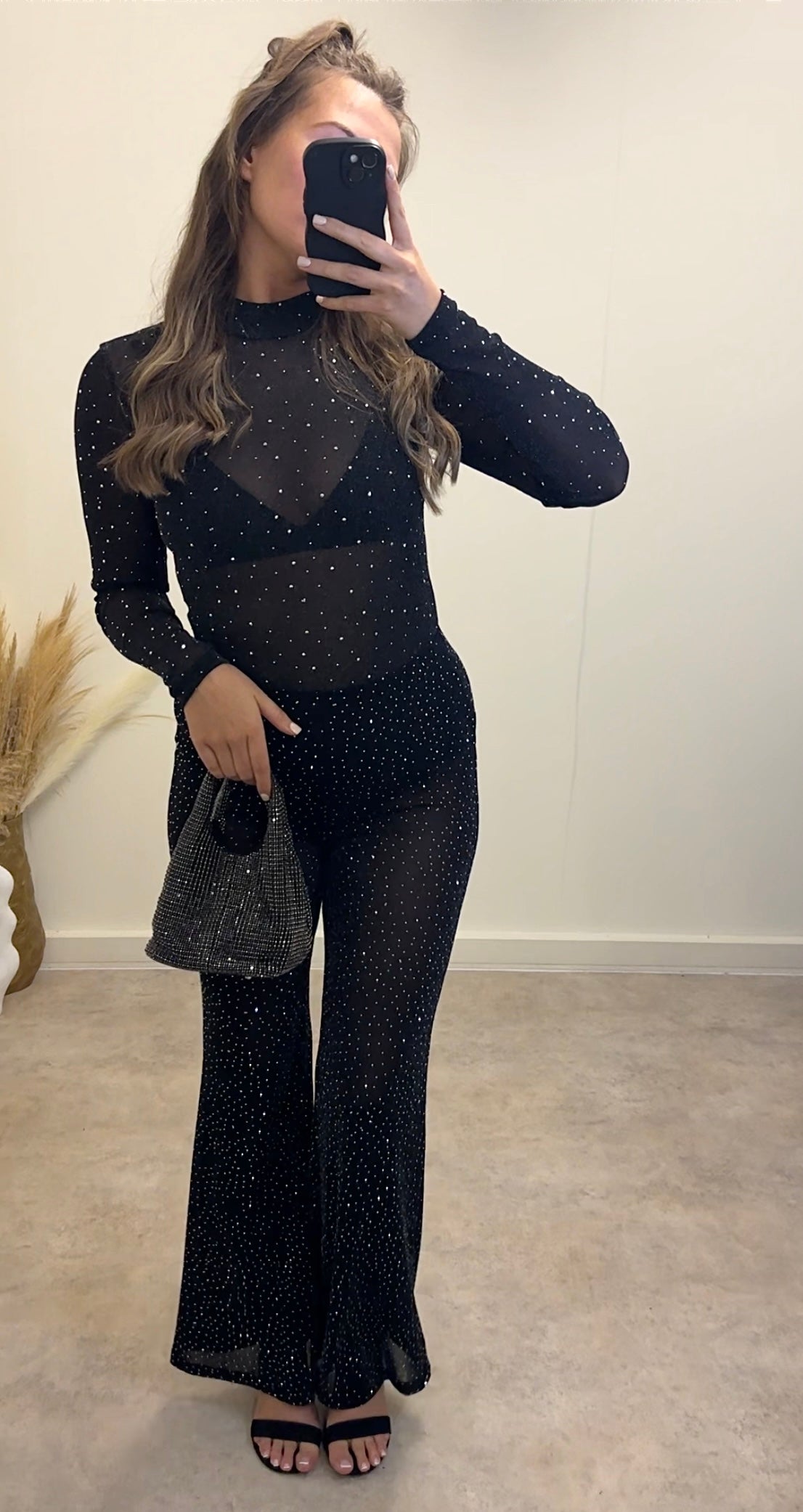 TWILIGHT embellished mesh bodysuit- trousers sold separately