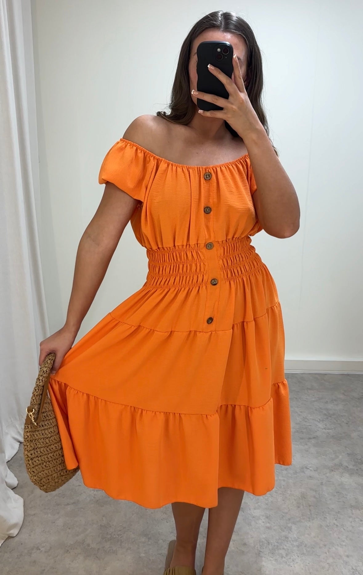 BLOOM midi smock dress (UK 10-20)