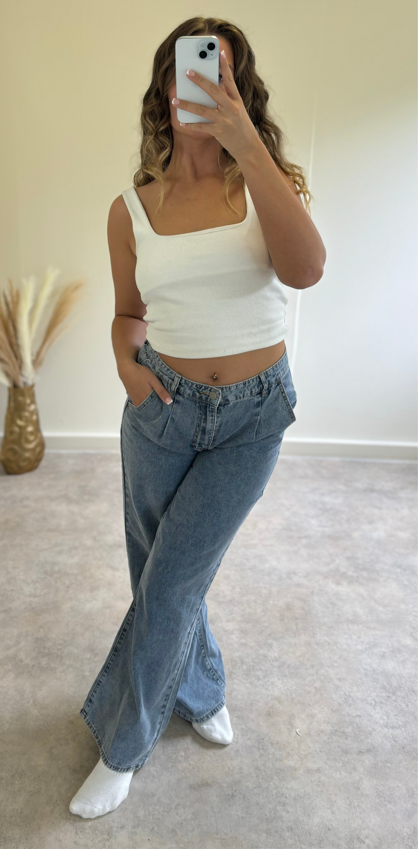 LAULIA straight leg dad jeans