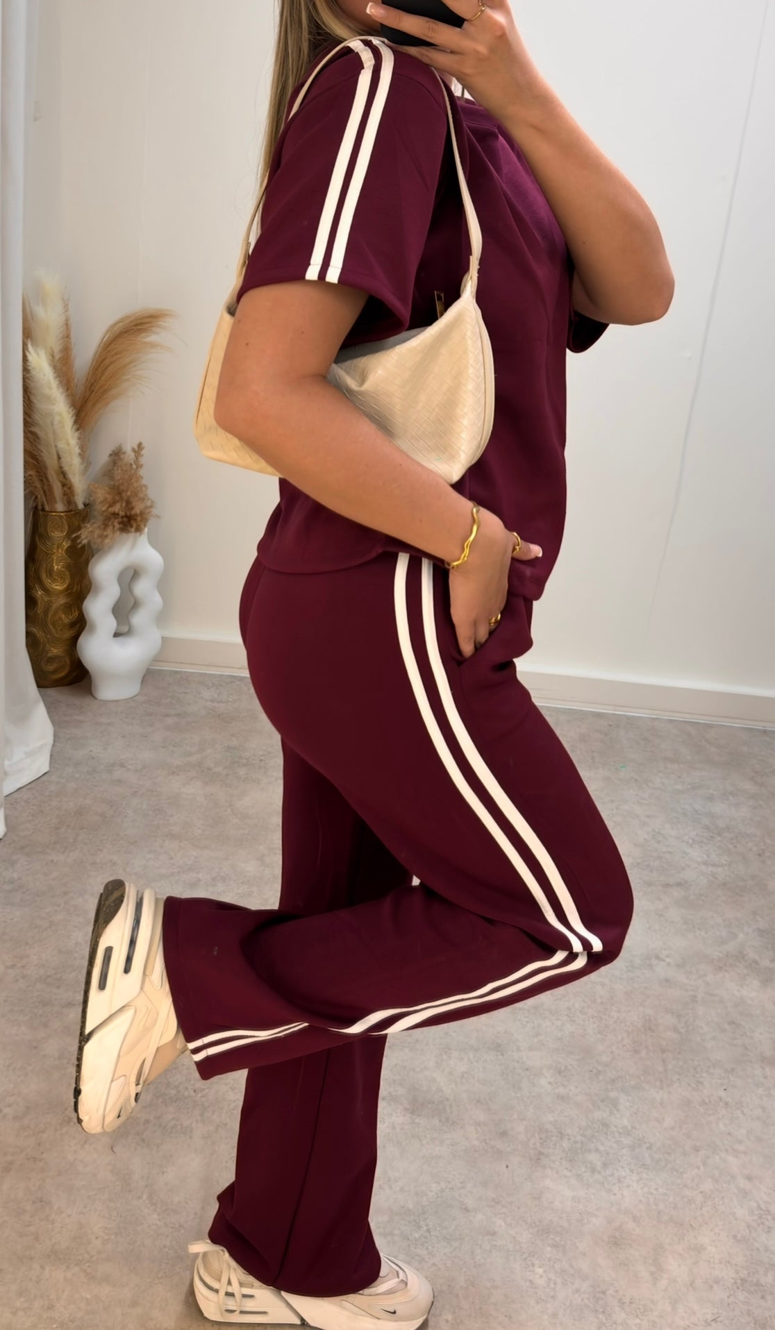 TWO STRIPE TRACK LOUNGEWEAR SET
