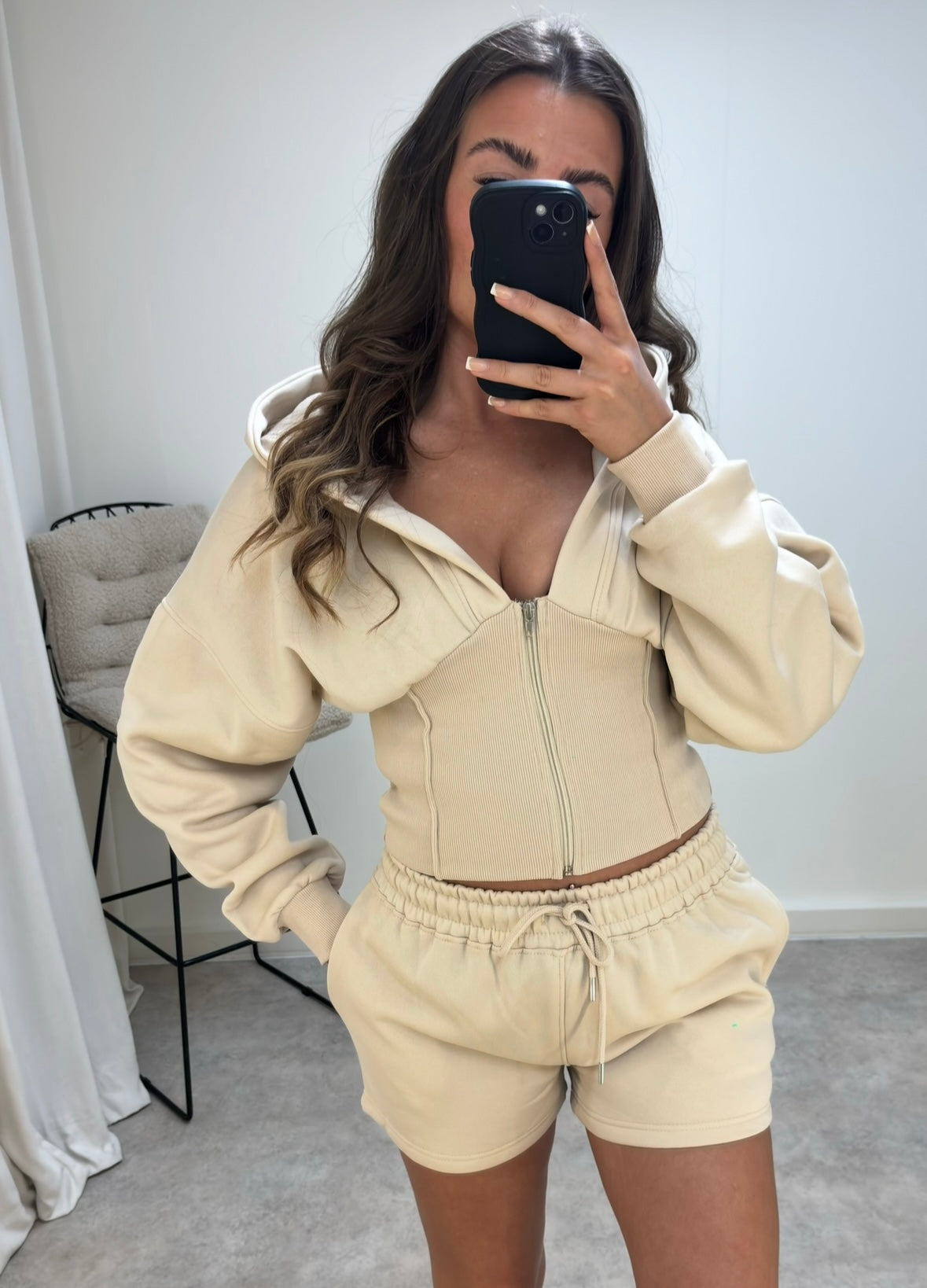 The AIRPORT Corset Set- Shorts & Jacket Two Piece Tracksuit