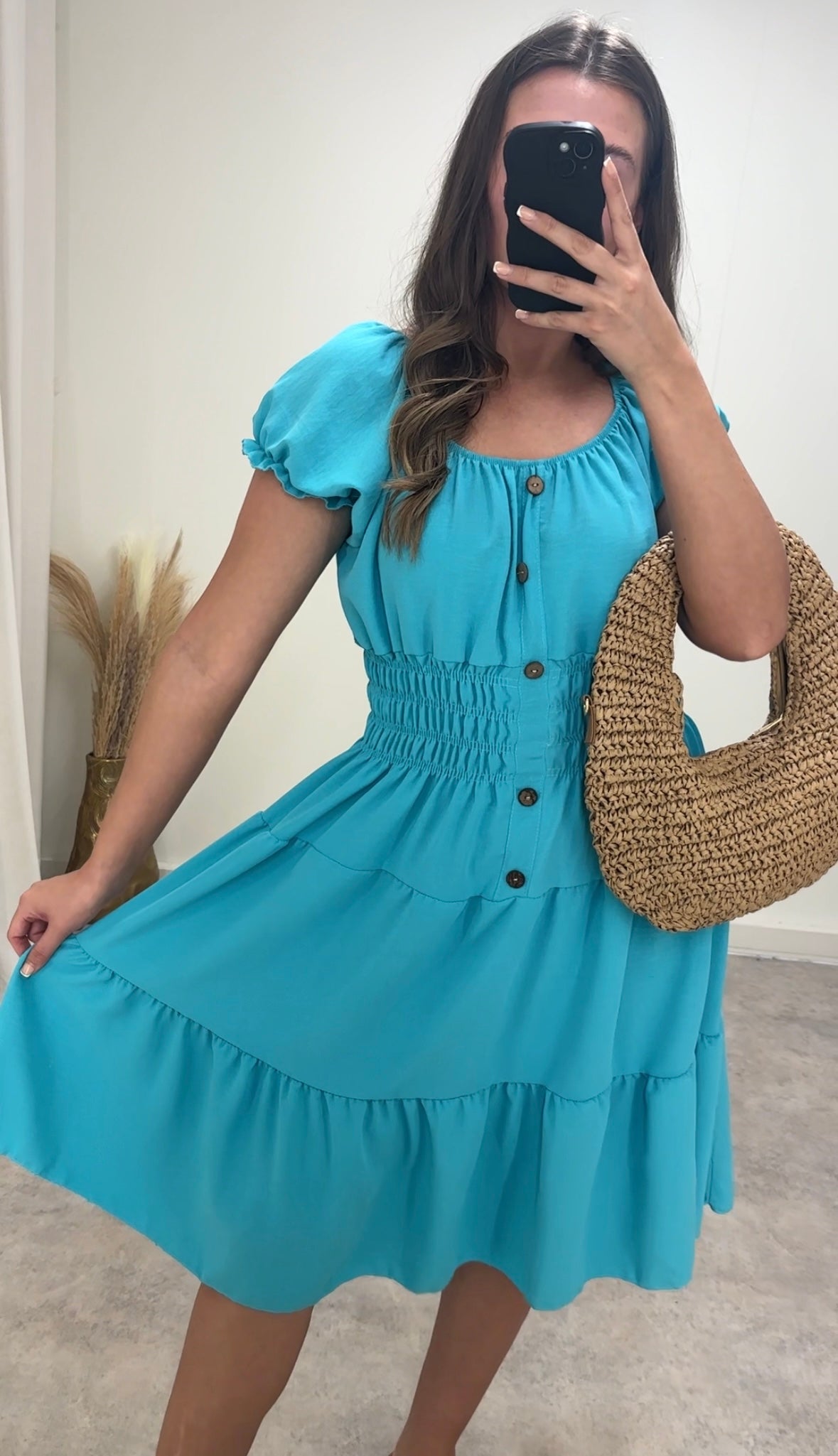 BLOOM midi smock dress (UK 10-20)