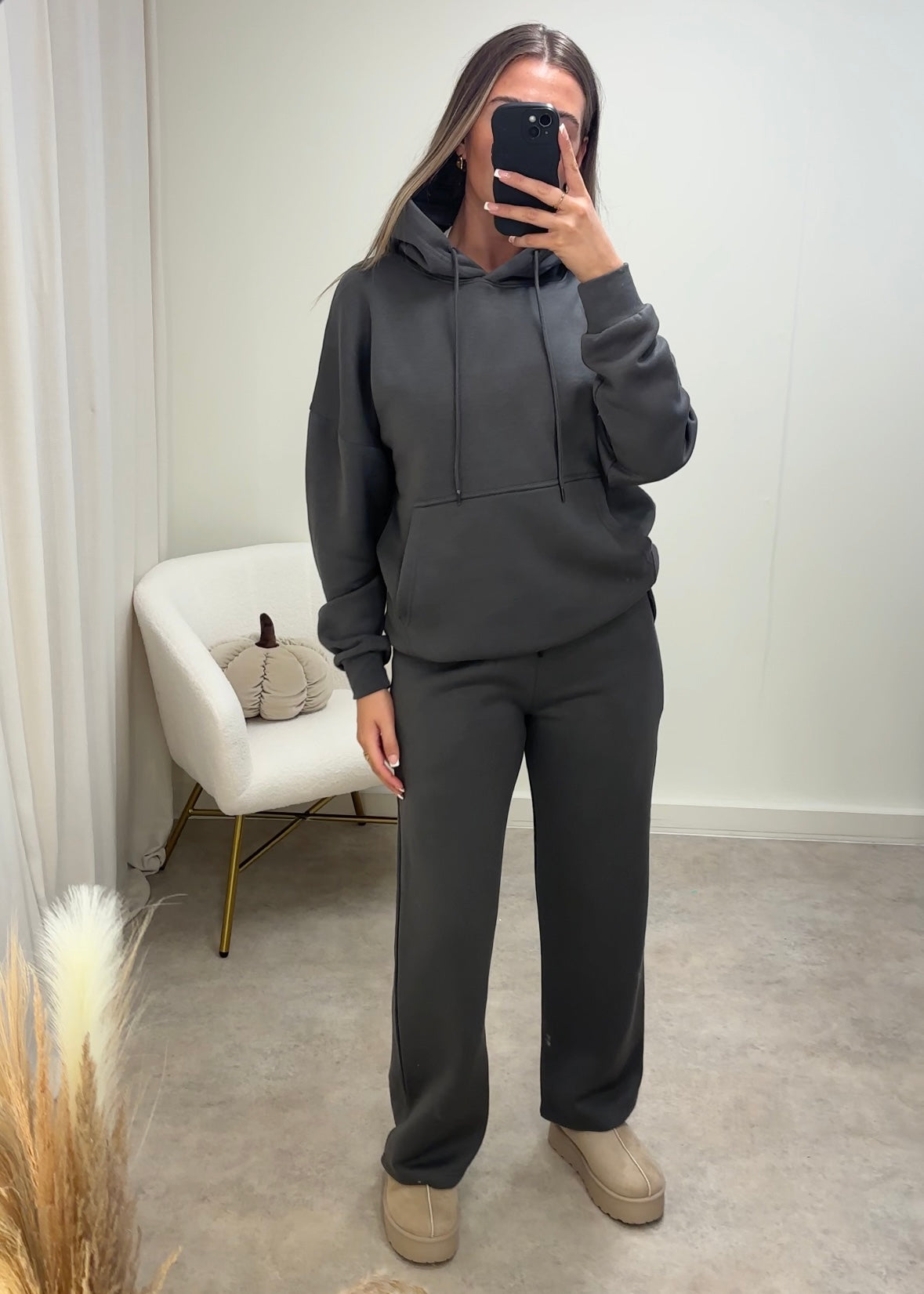 Hoodie Tracksuit Set Fleece Lined