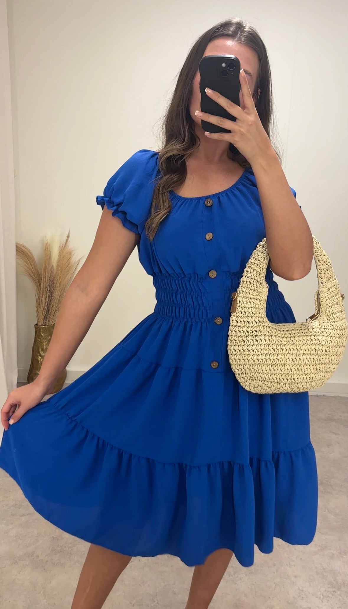 BLOOM midi smock dress (UK 10-20)