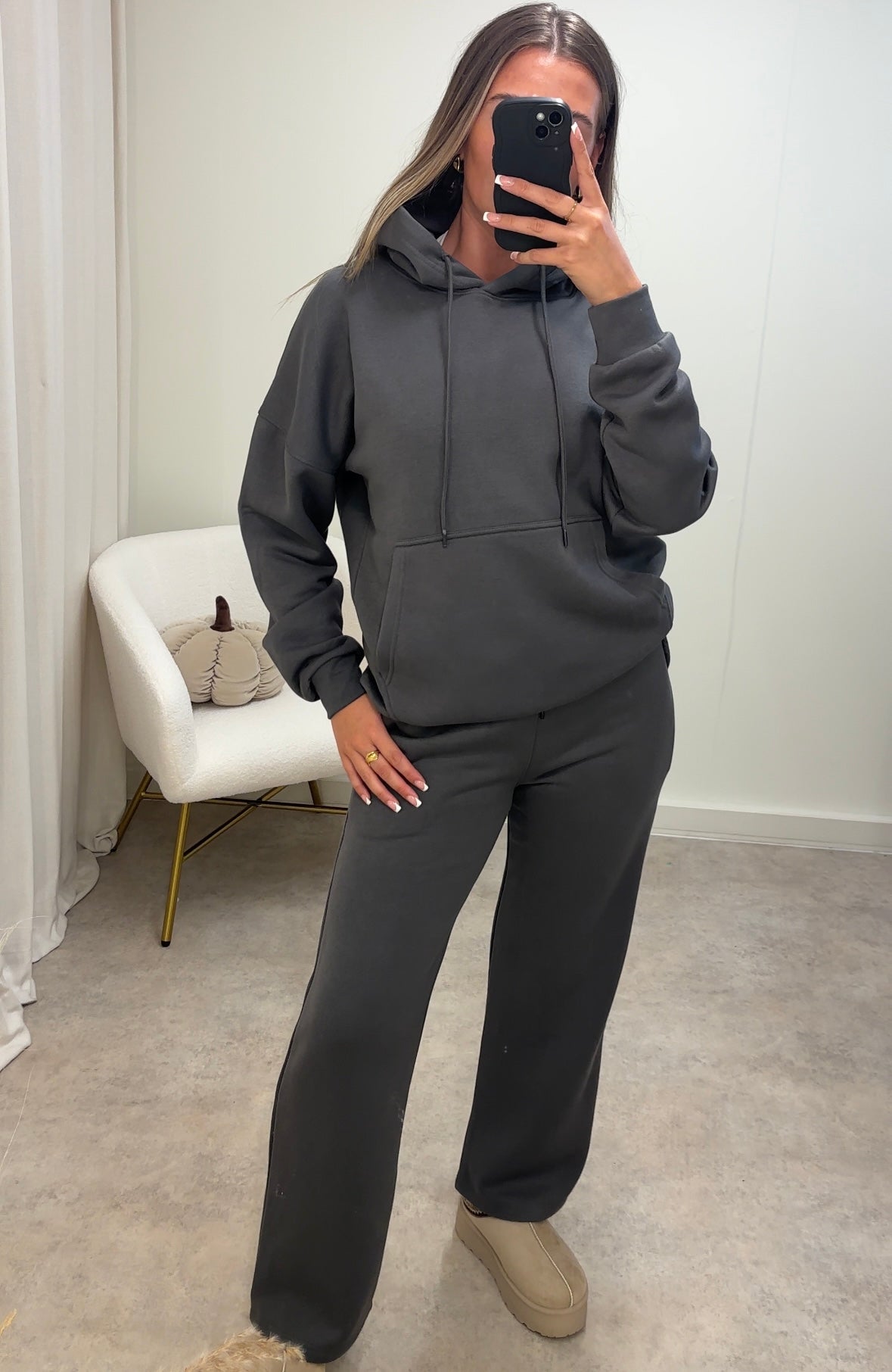 Hoodie Tracksuit Set Fleece Lined