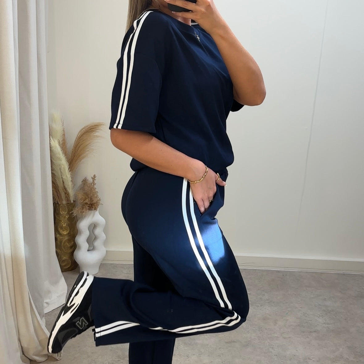 TWO STRIPE TRACK LOUNGEWEAR SET
