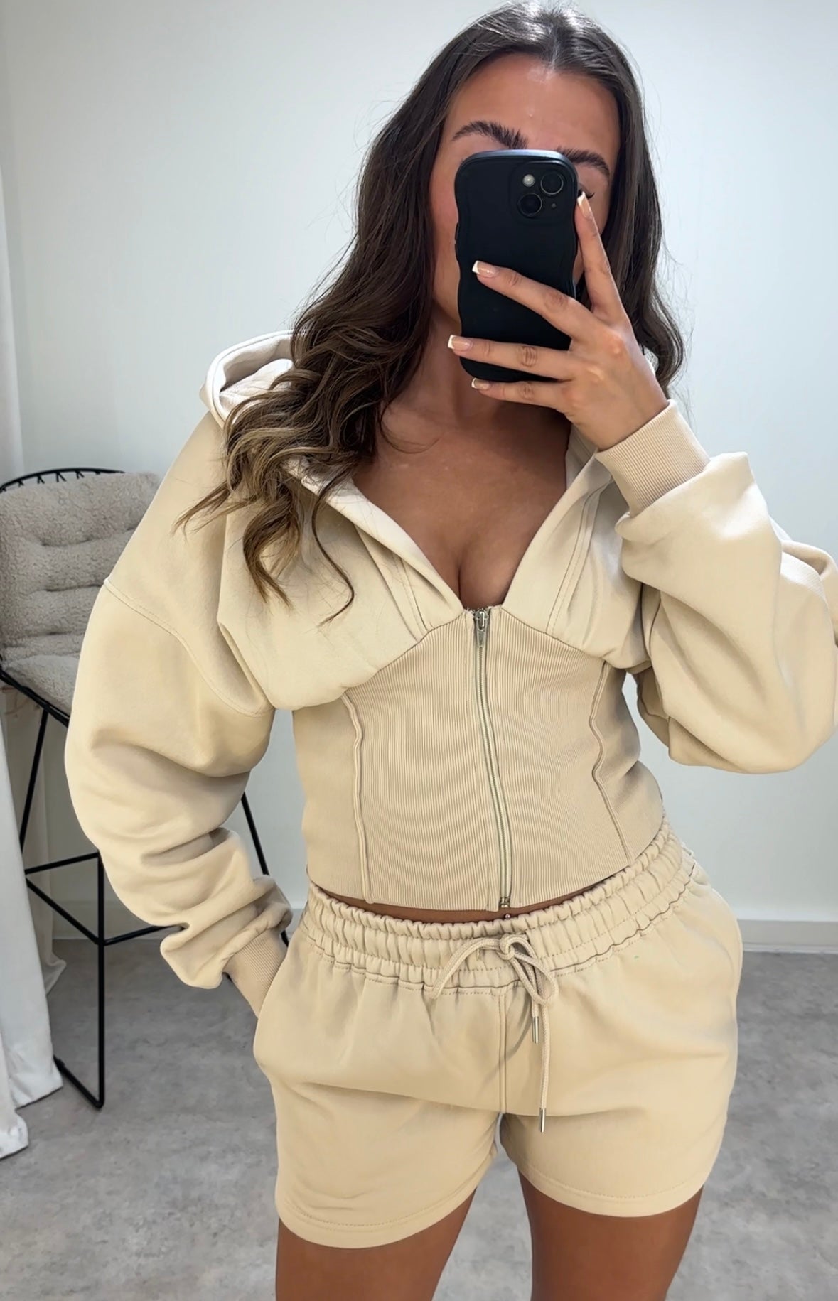 The AIRPORT Corset Set- Shorts & Jacket Two Piece Tracksuit