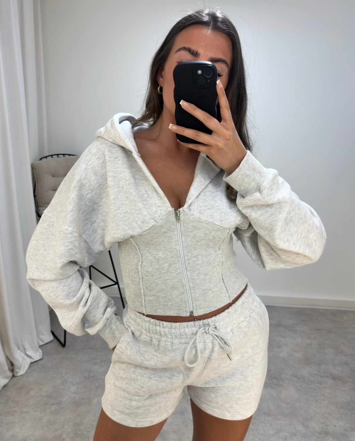 The AIRPORT Corset Set- Shorts & Jacket Two Piece Tracksuit