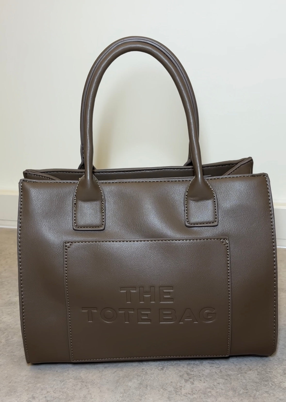 MINIMALIST tote bag in taupe