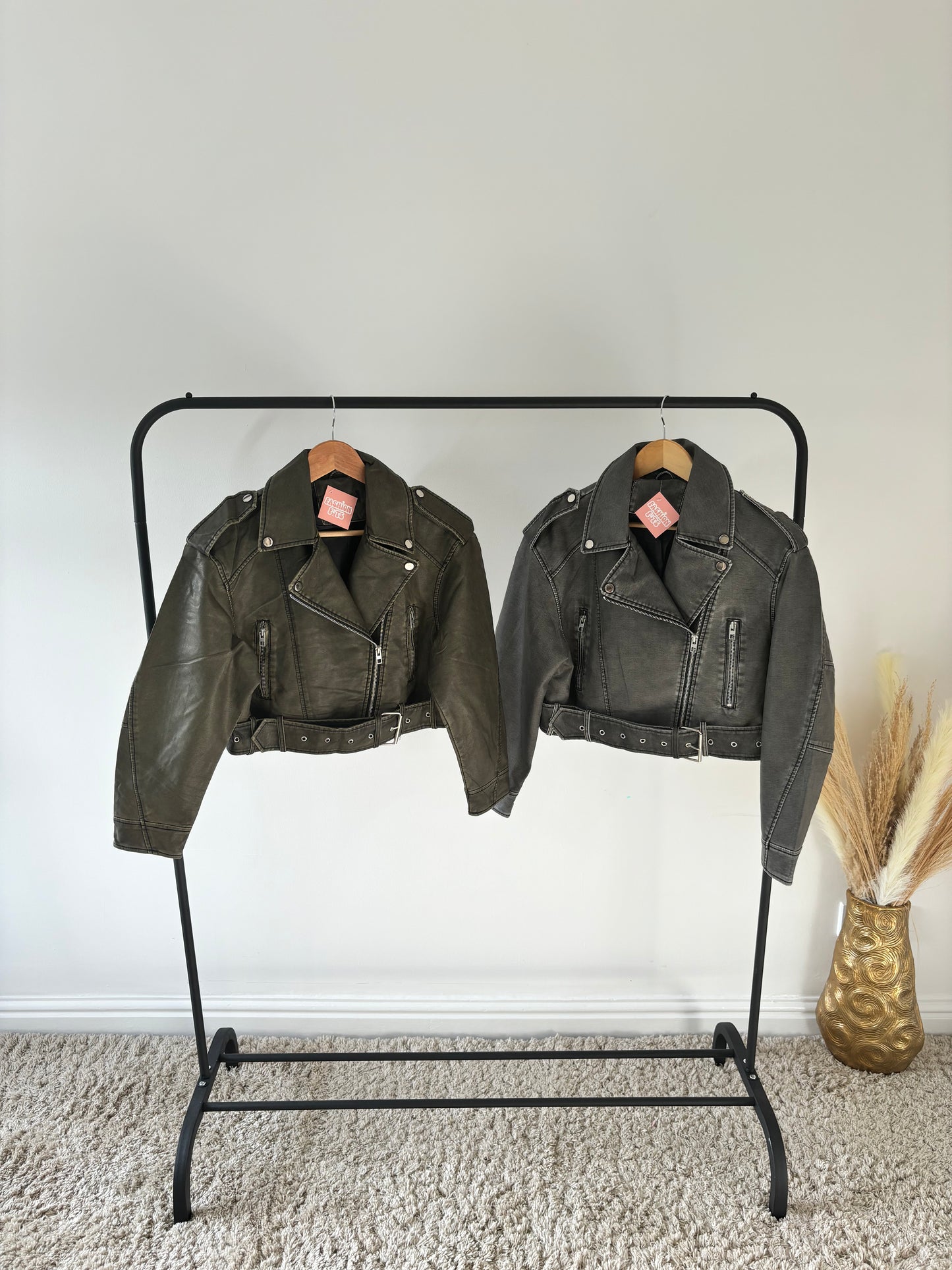 EDGE cropped biker jacket