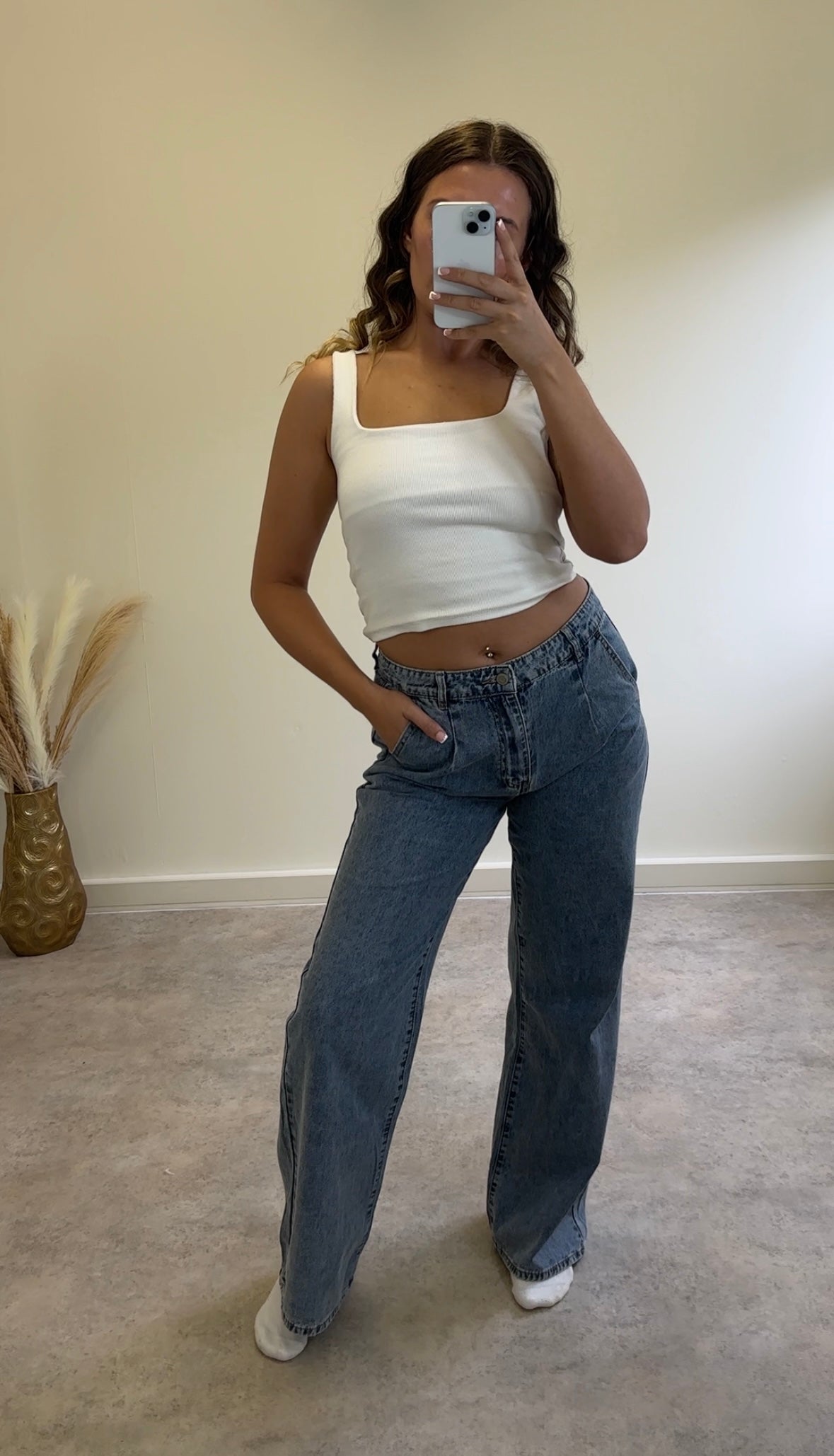 LAULIA straight leg dad jeans
