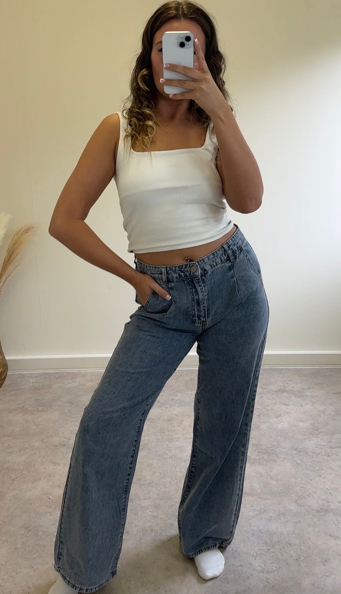 LAULIA straight leg dad jeans