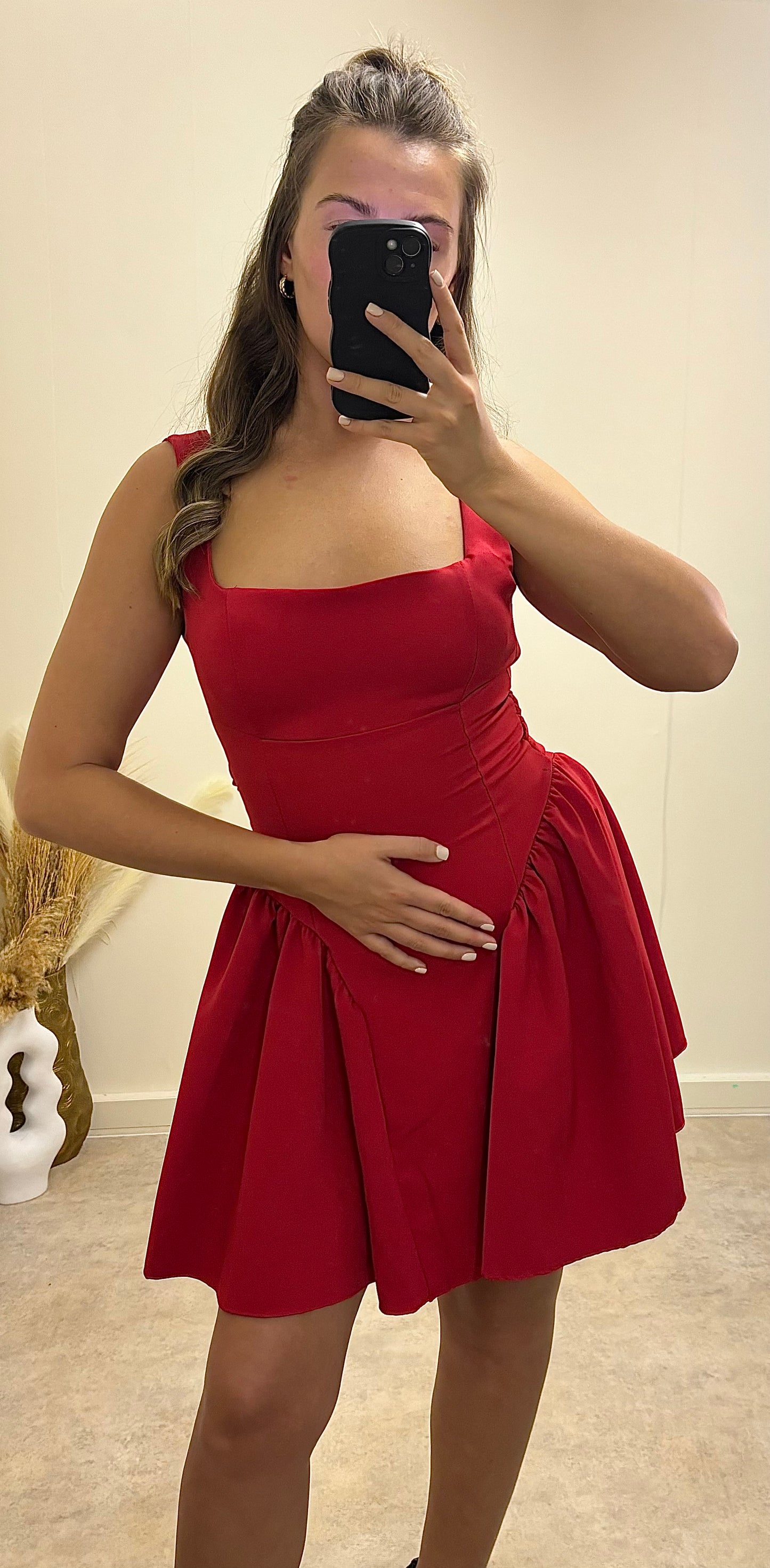 BOW backless skater dress