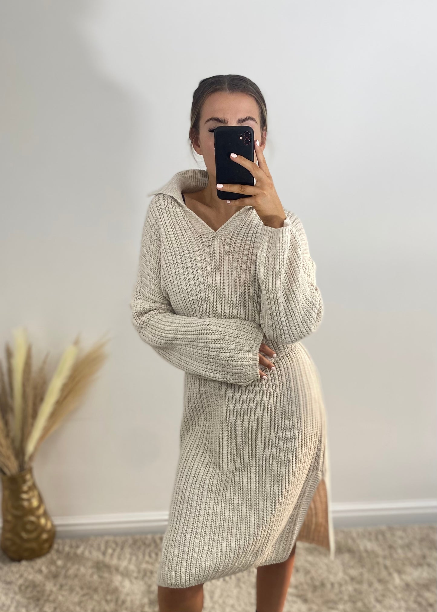 COZY midi knit dress