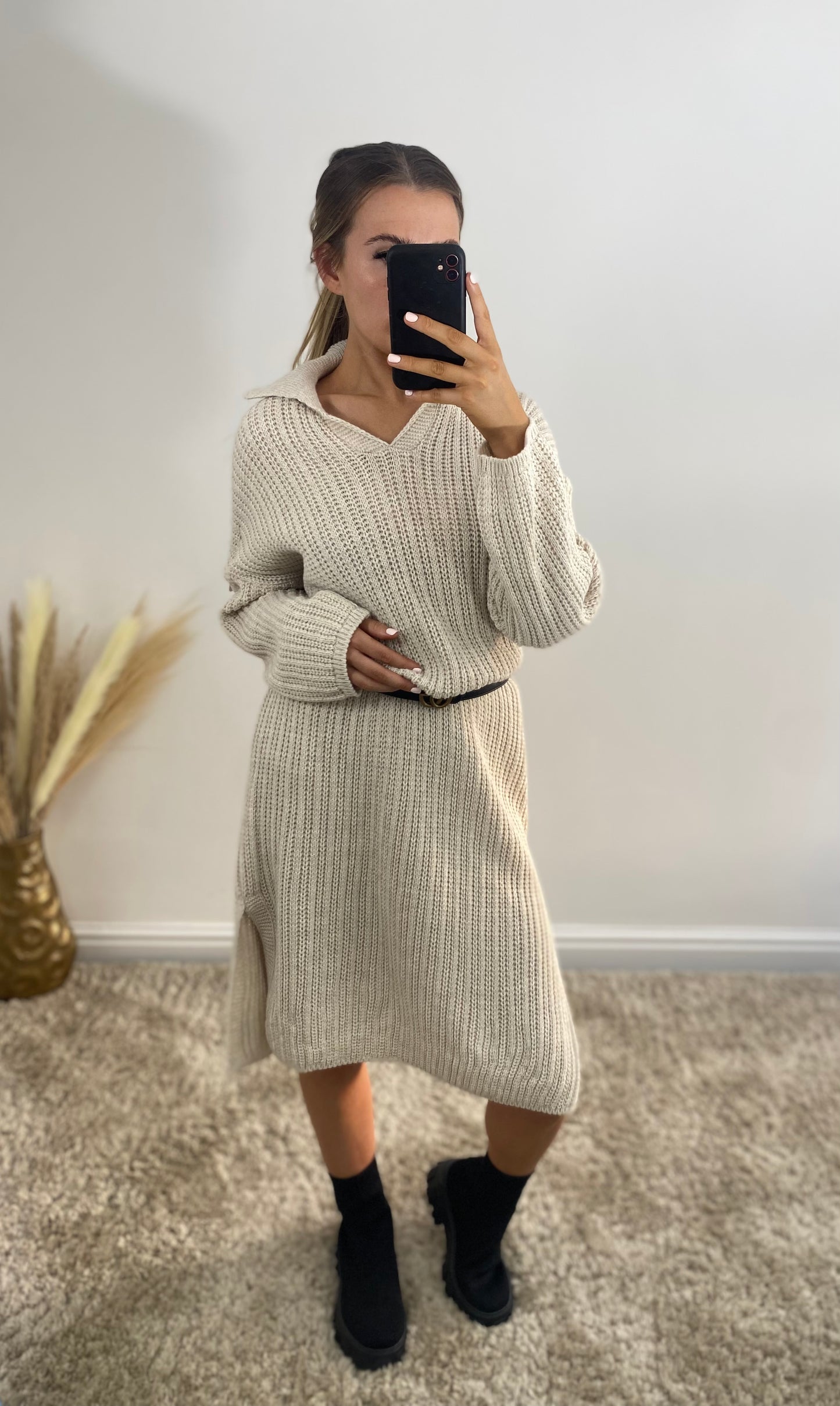 COZY midi knit dress