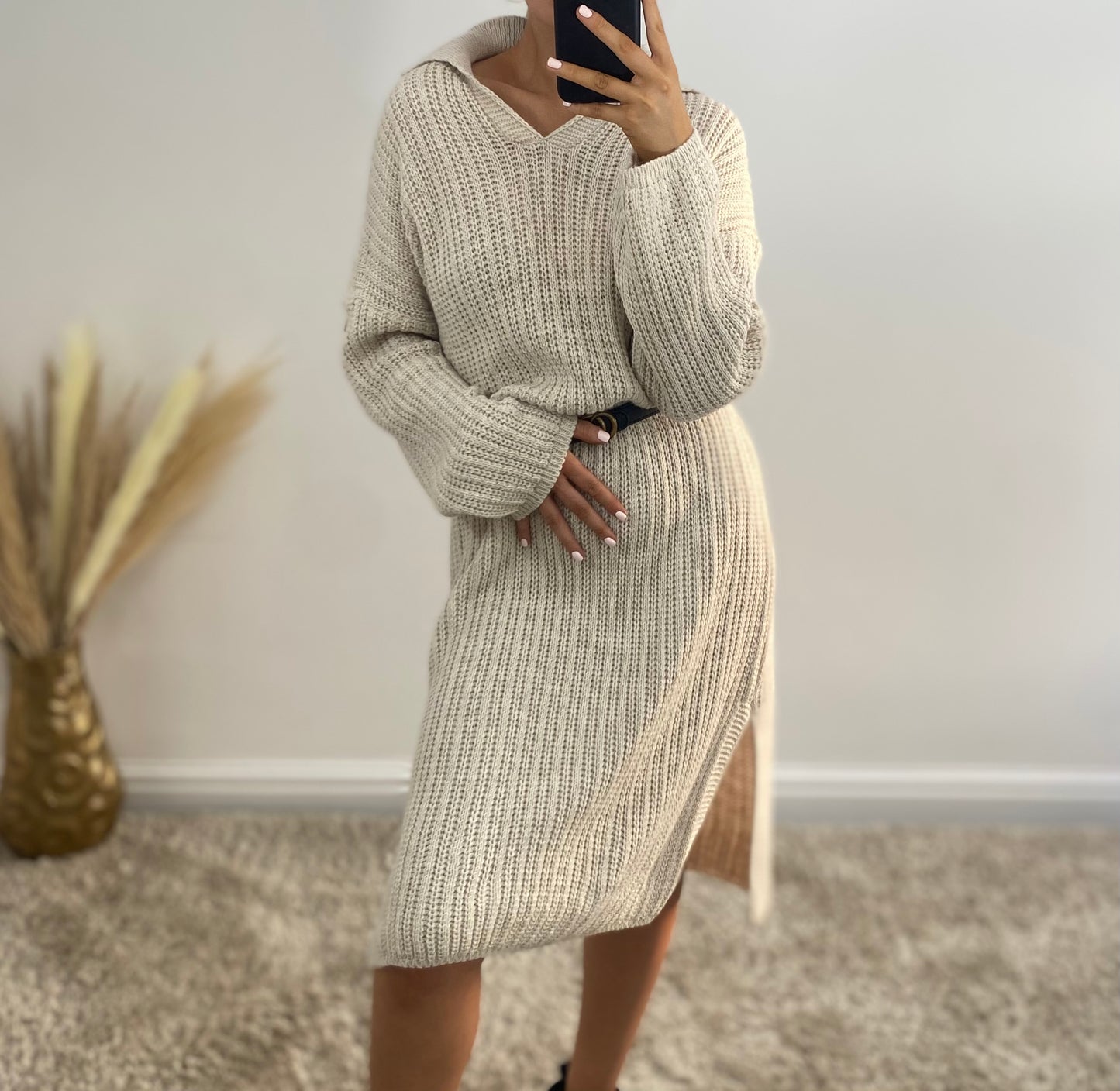 COZY midi knit dress
