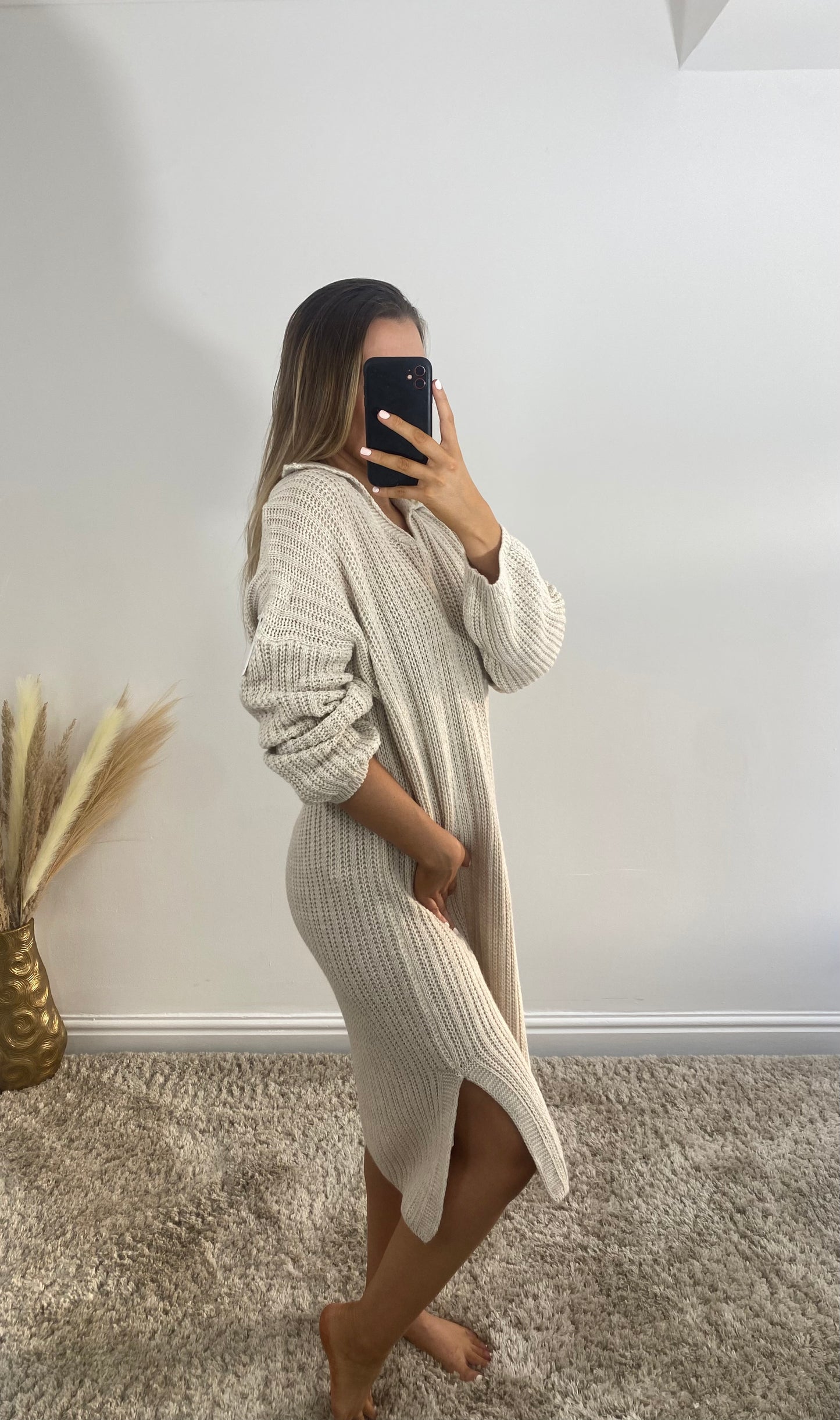 COZY midi knit dress