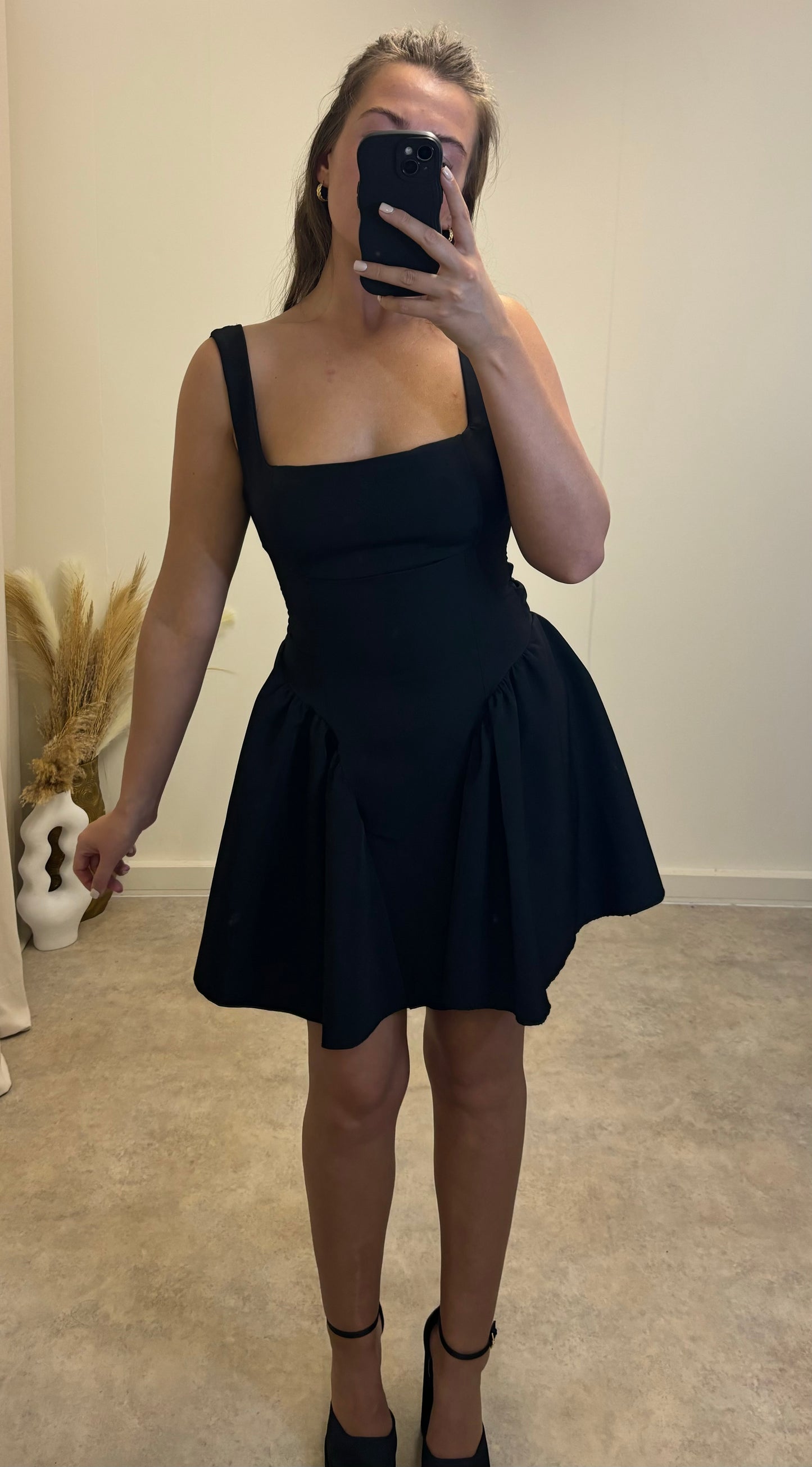 BOW backless skater dress
