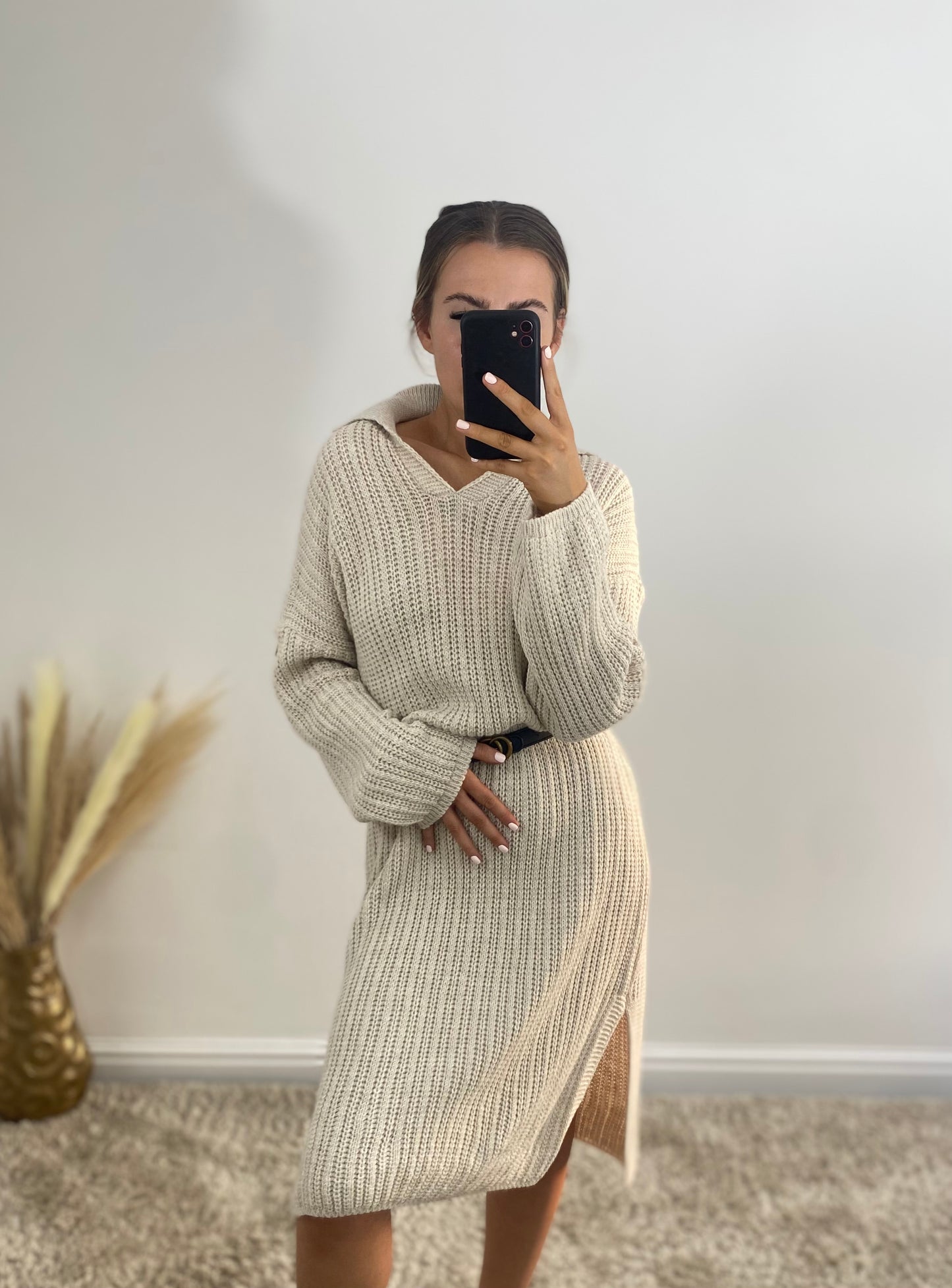 COZY midi knit dress