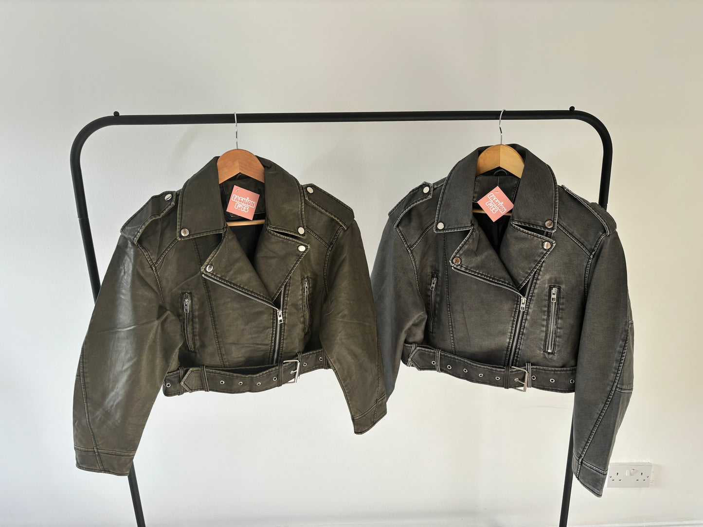 EDGE cropped biker jacket