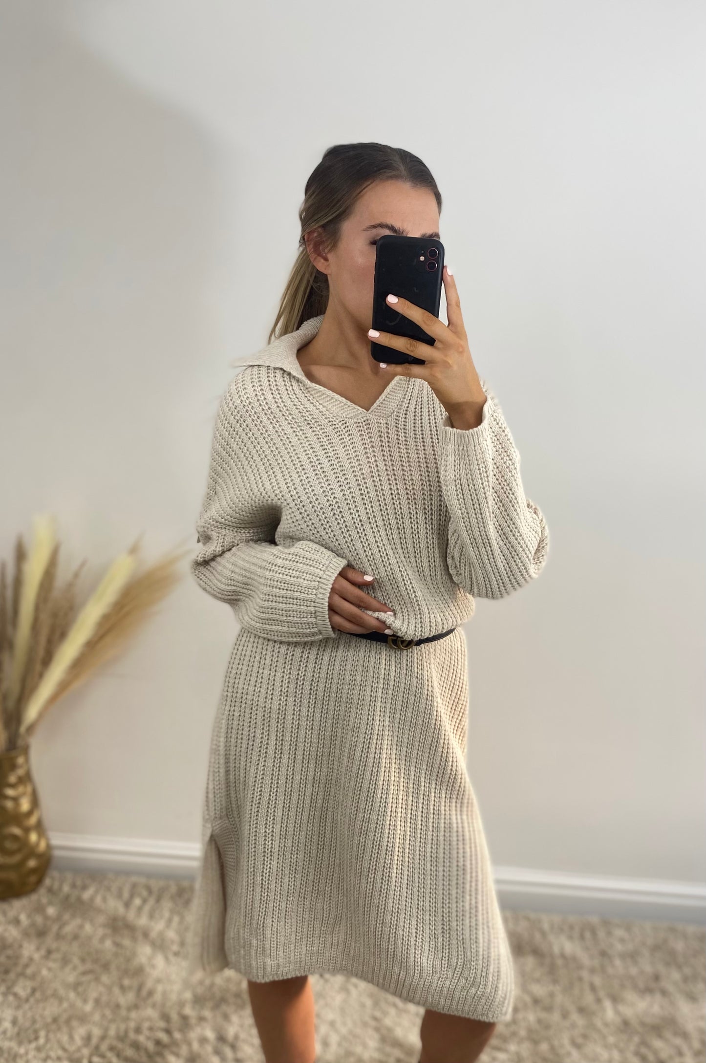 COZY midi knit dress