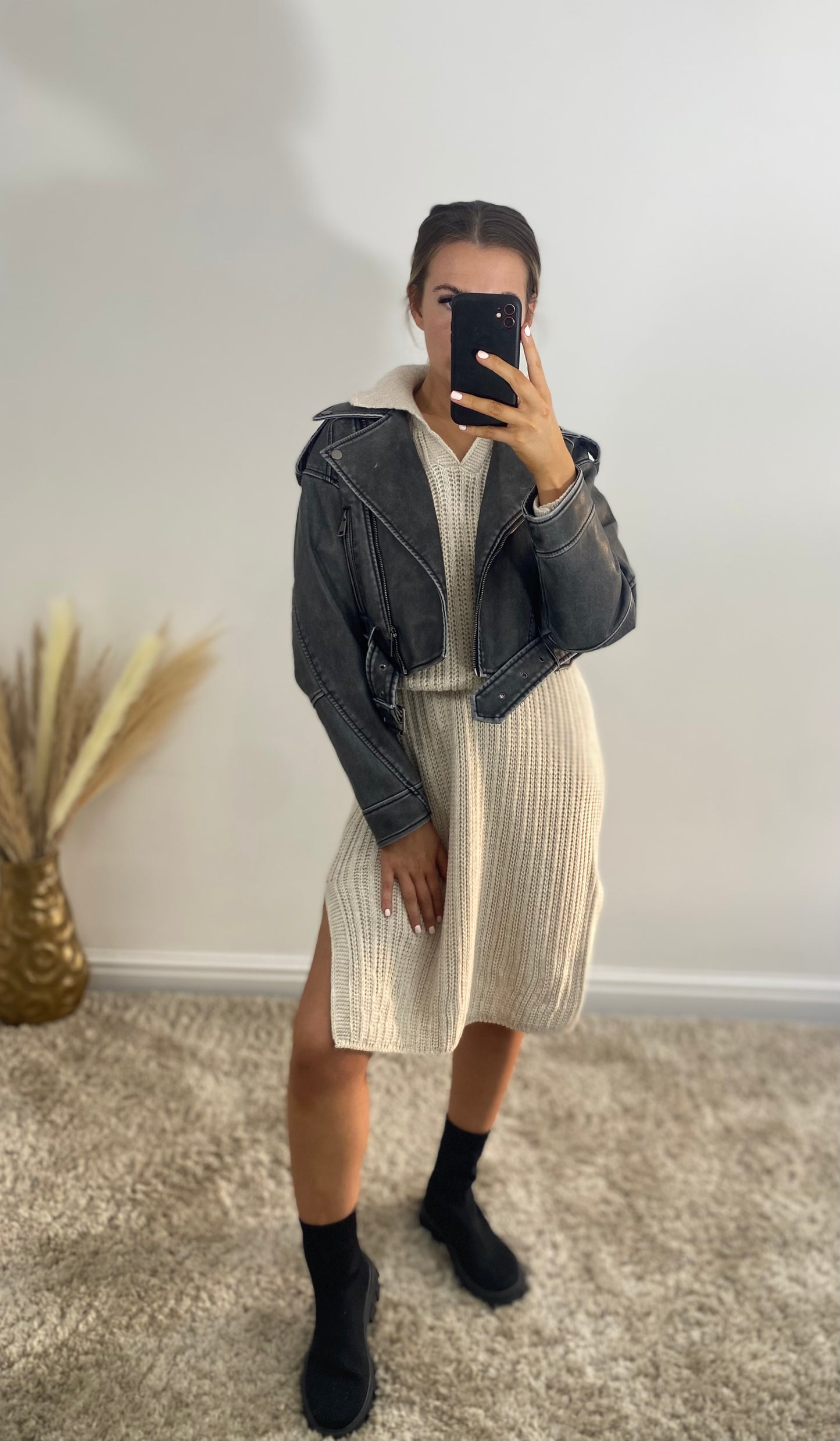 COZY midi knit dress