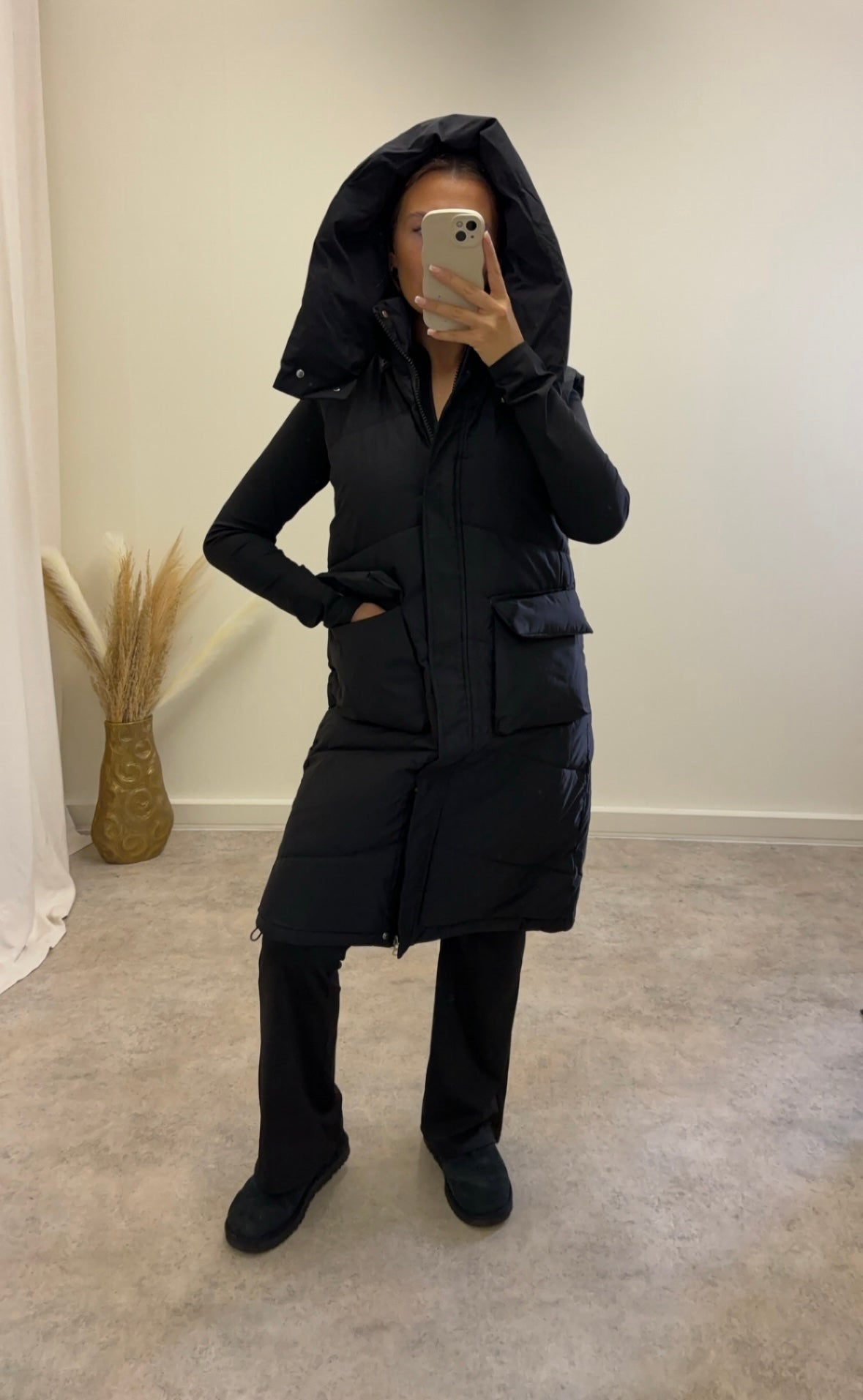 JADE longline puffer gilet