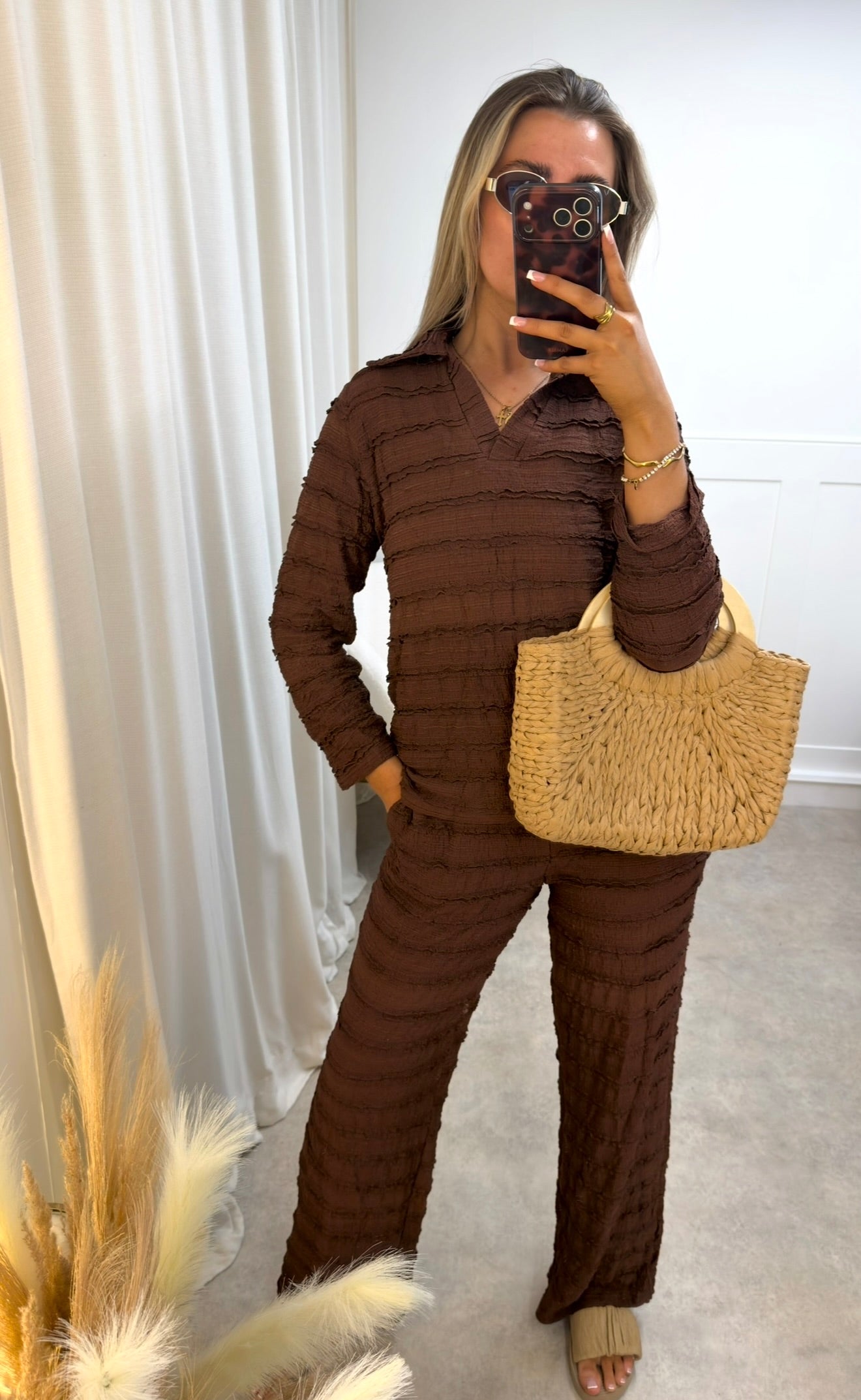 Textured Shirt Summer Set