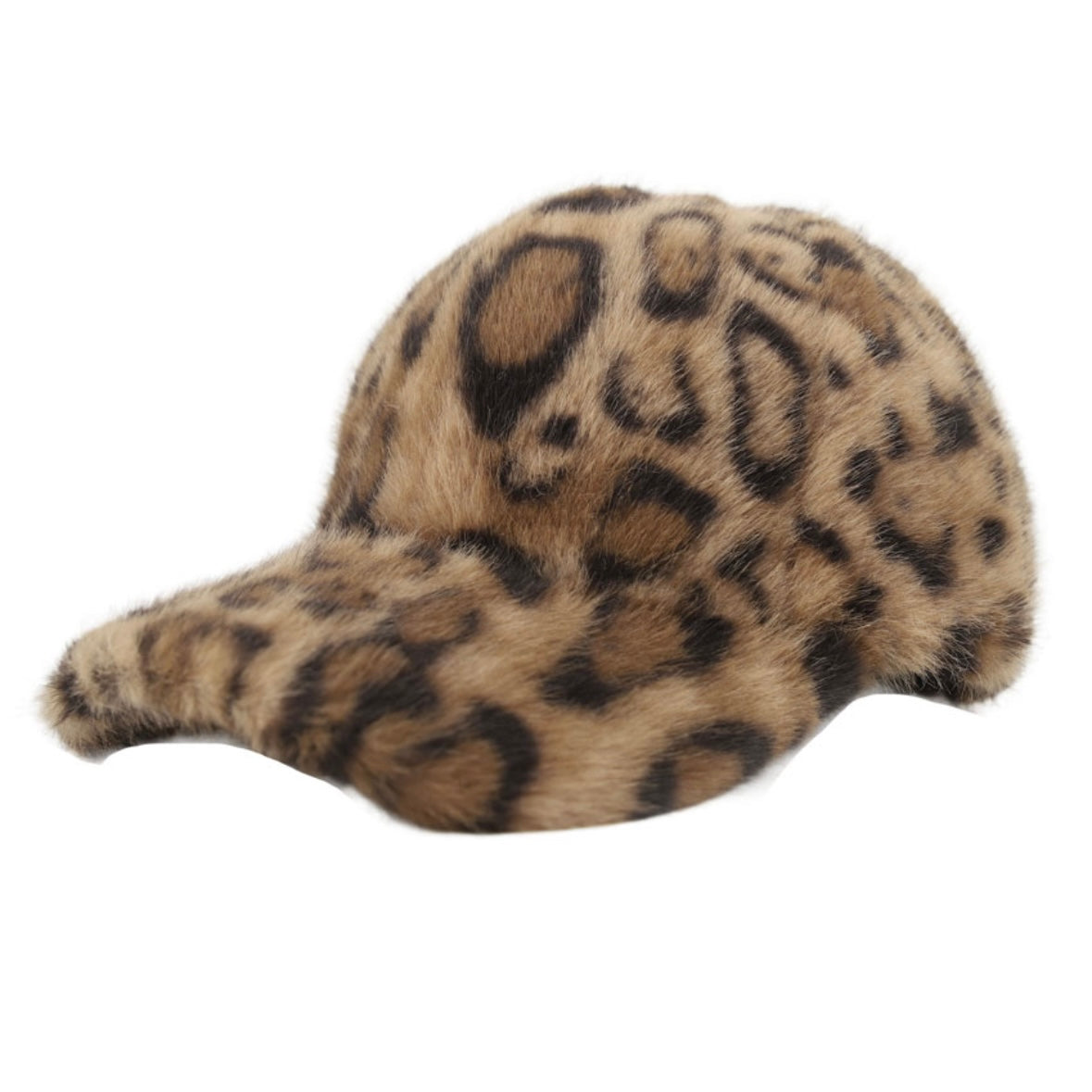 Faux Fur Leopard Print Cap