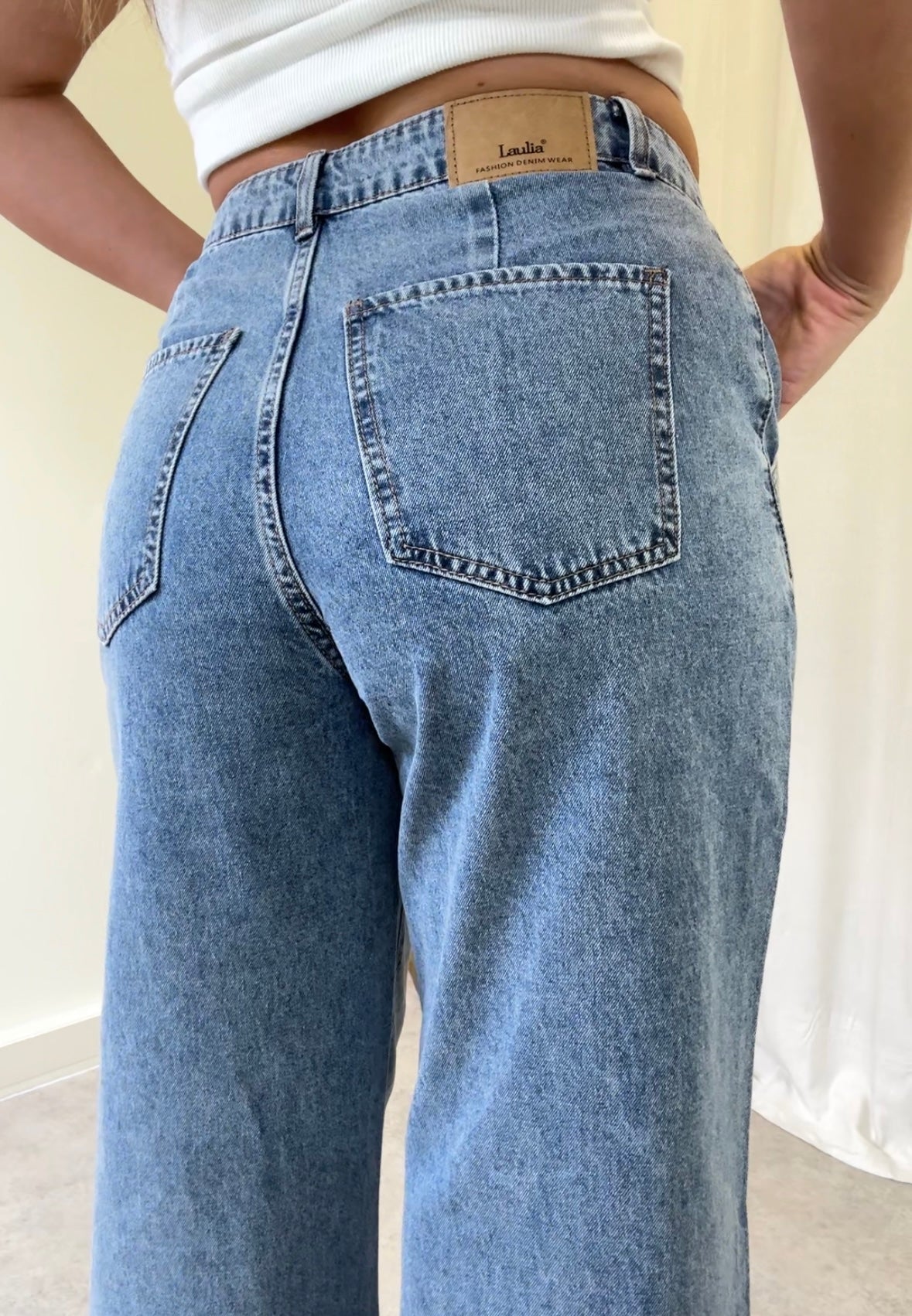LAULIA straight leg dad jeans