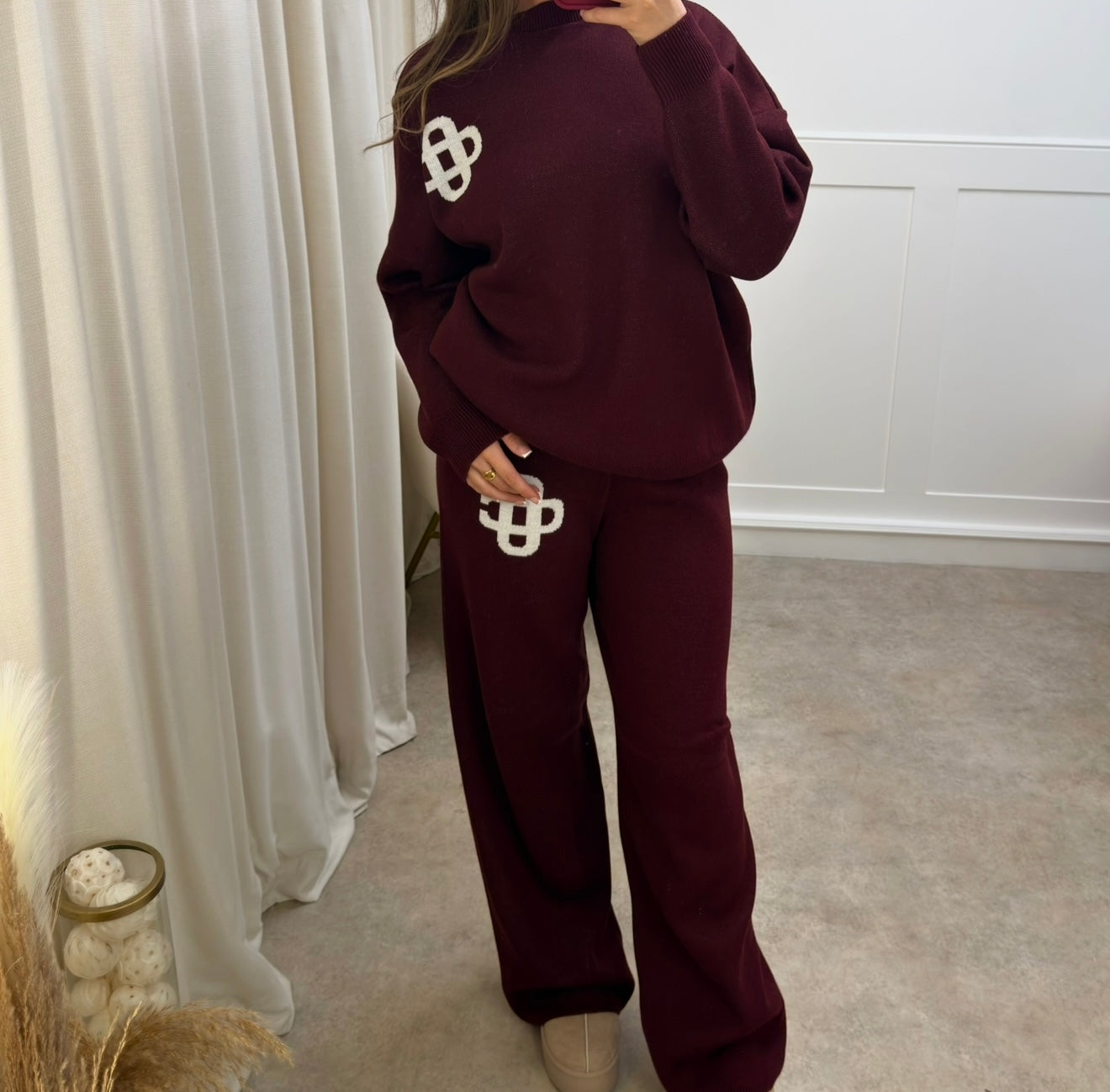 The Emblem Knit Cosy Co-Ord Contrast Set
