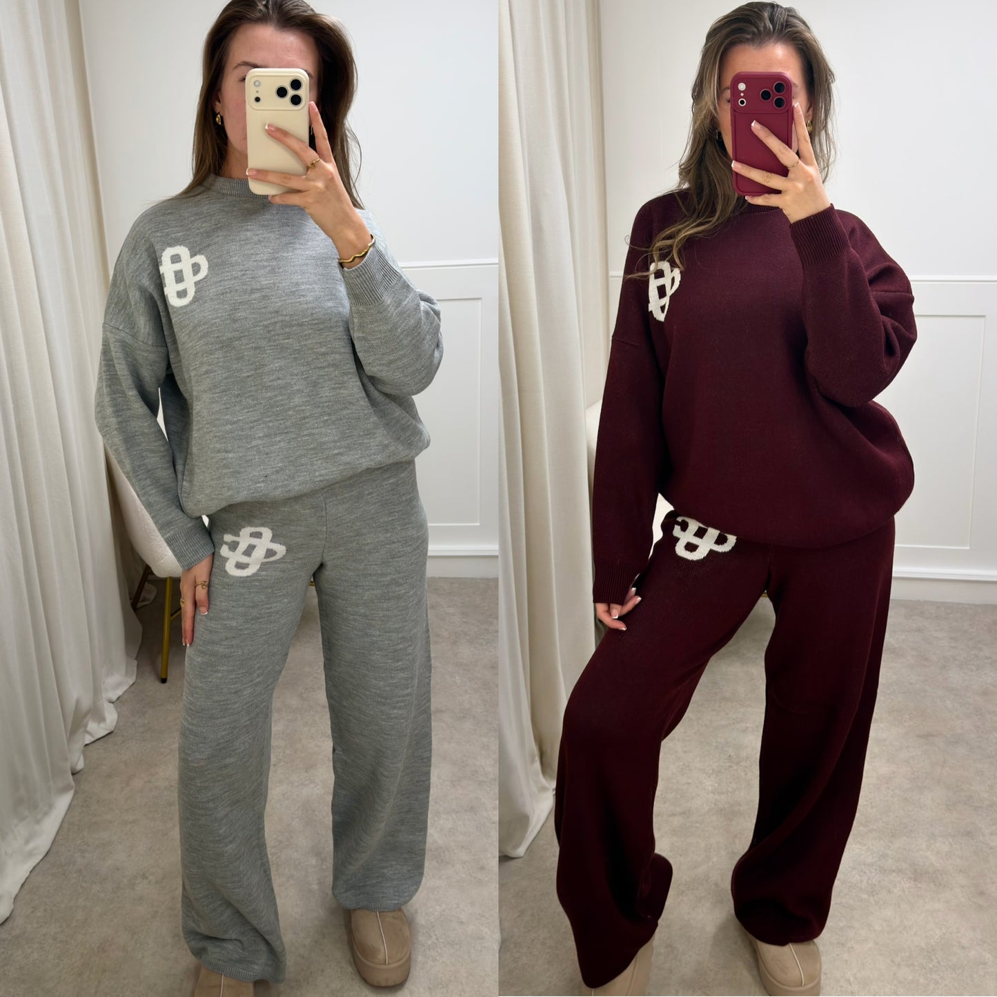 The Emblem Knit Cosy Co-Ord Contrast Set